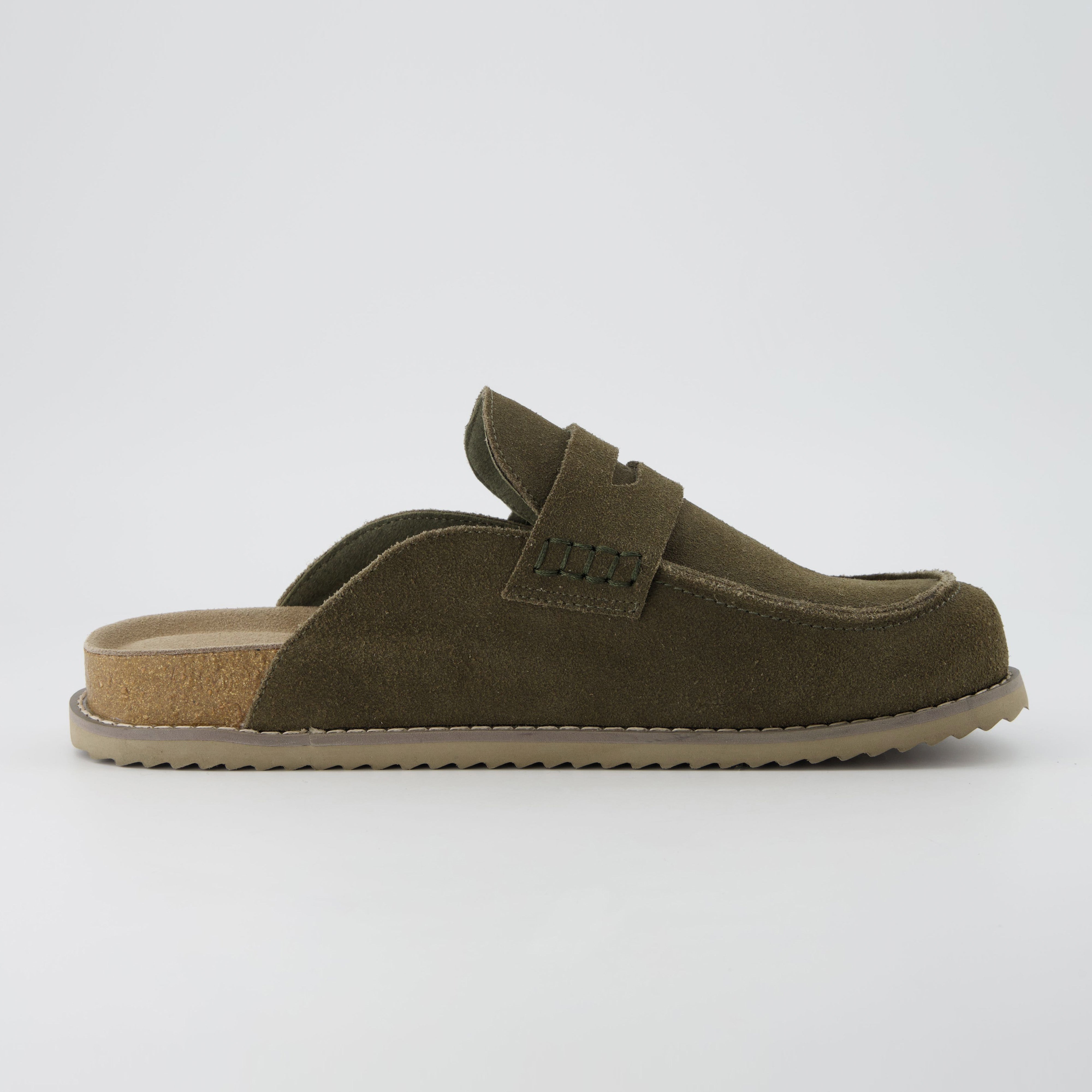 Wally Men's Loafer Clogs Olive Medium