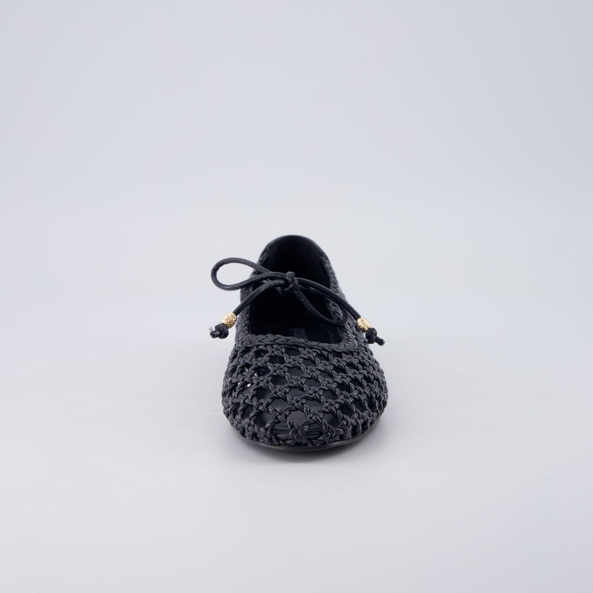 Wesley Woven Ballet Flats Black