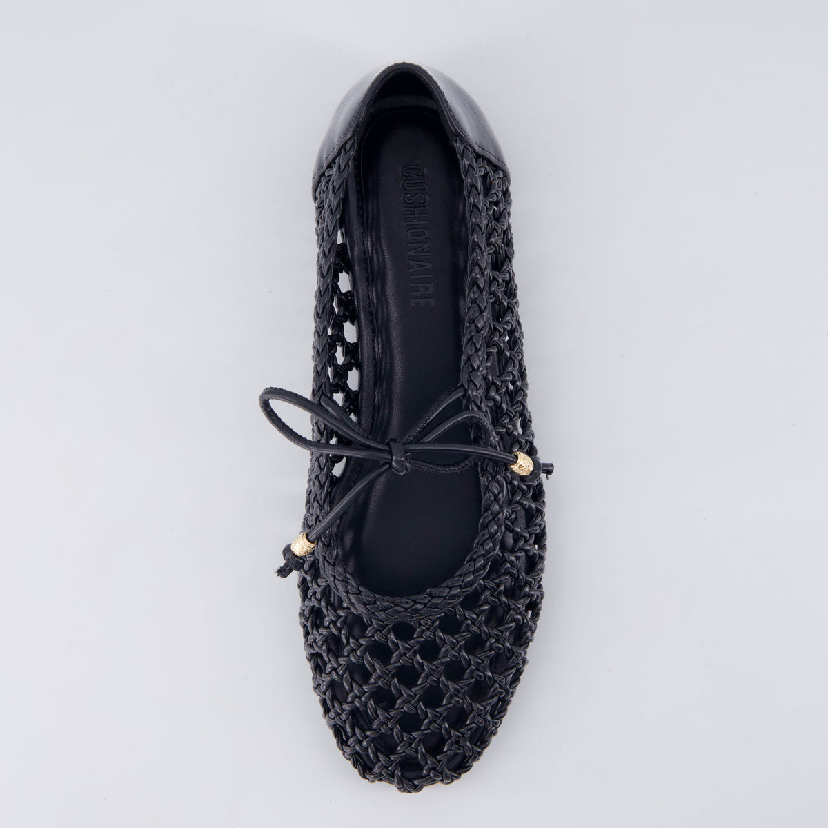 Wesley Woven Ballet Flats Black