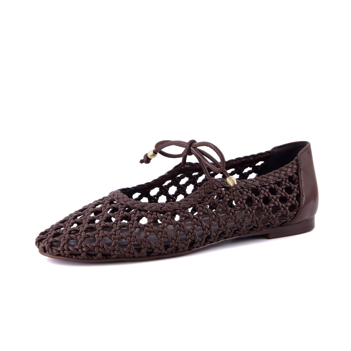 Wesley Woven Ballet Flats Brown