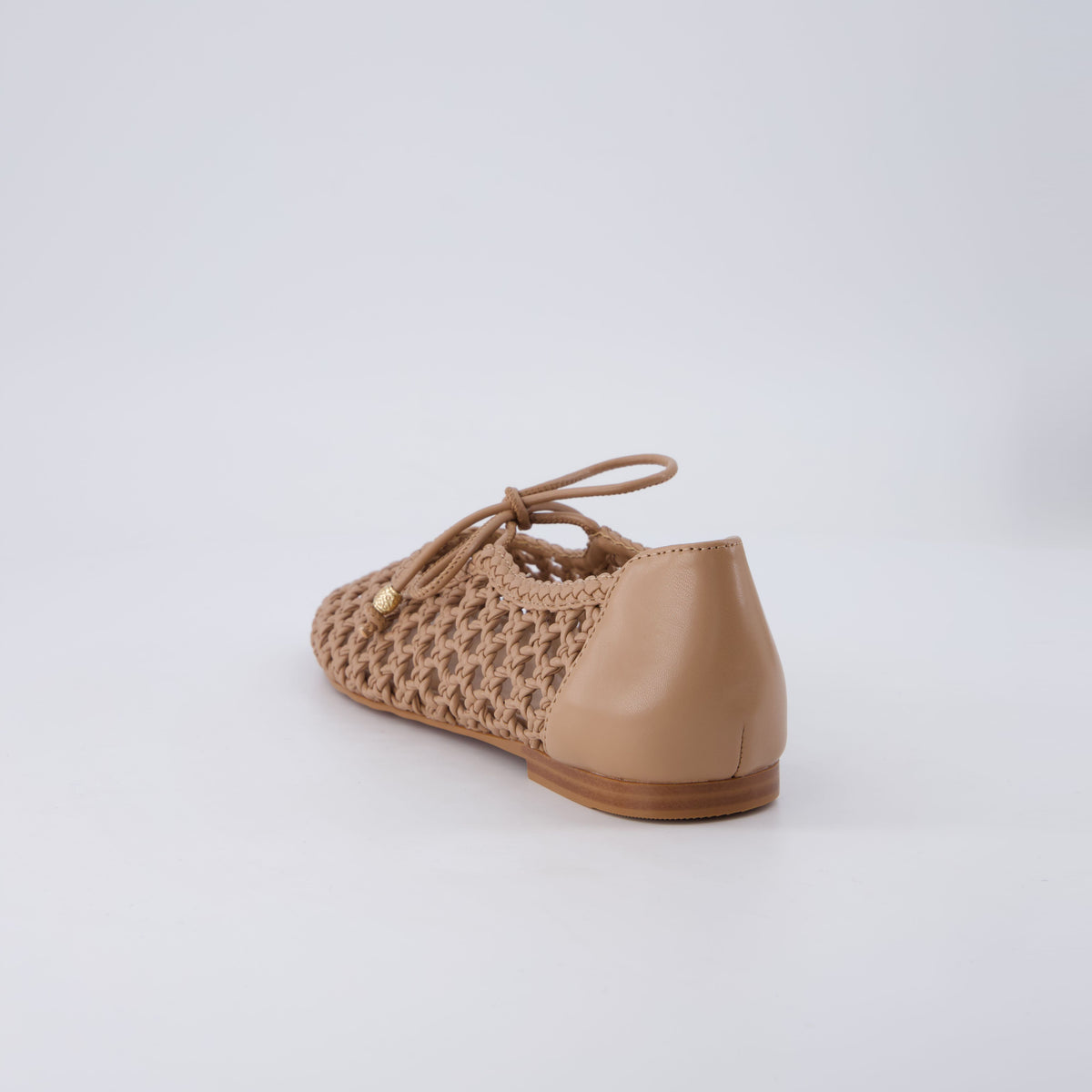 Wesley Woven Ballet Flats Latte