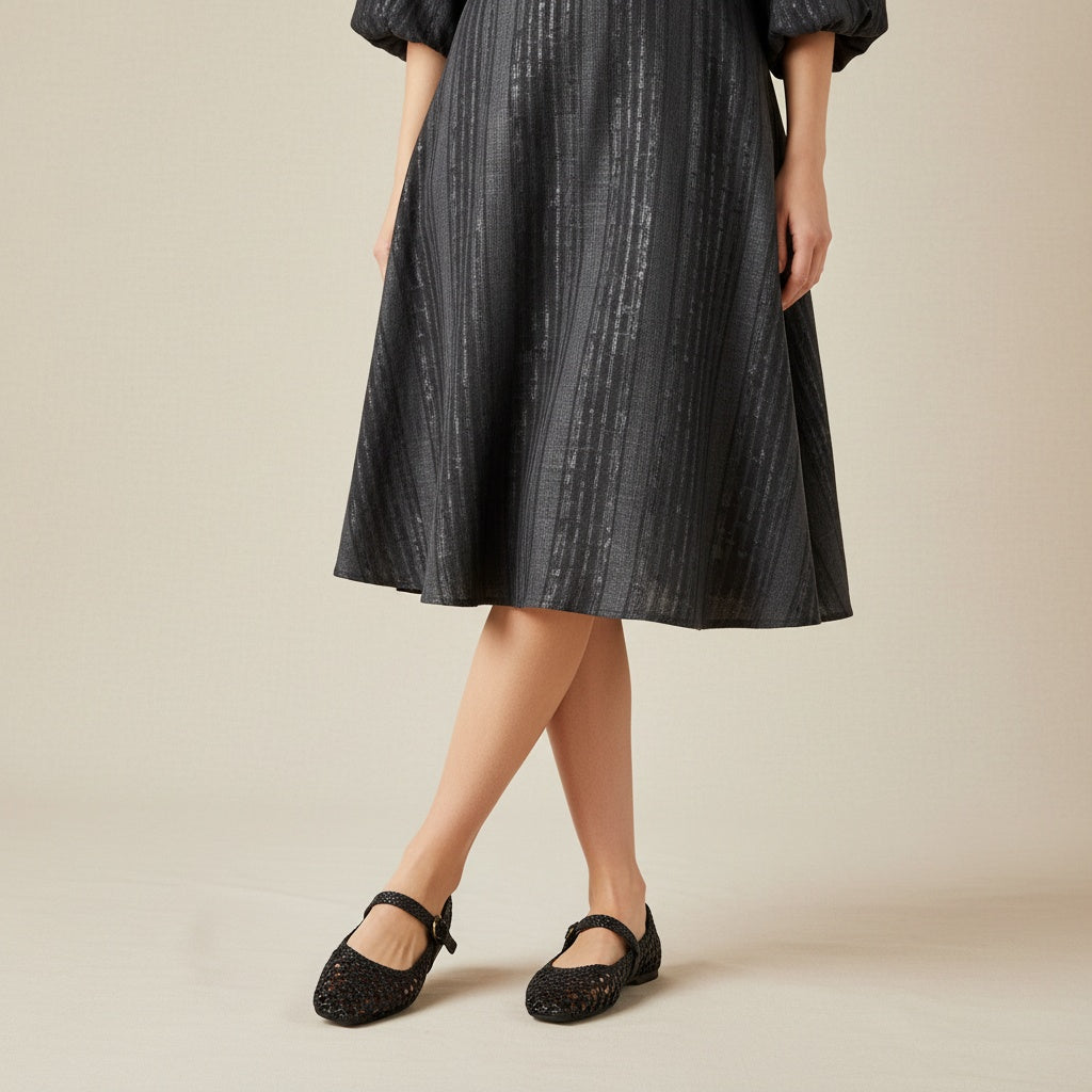 Weston Woven Mary Jane Black