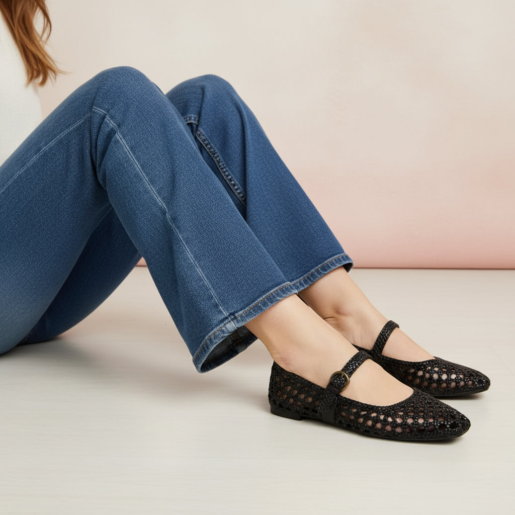 Weston Woven Mary Jane Black