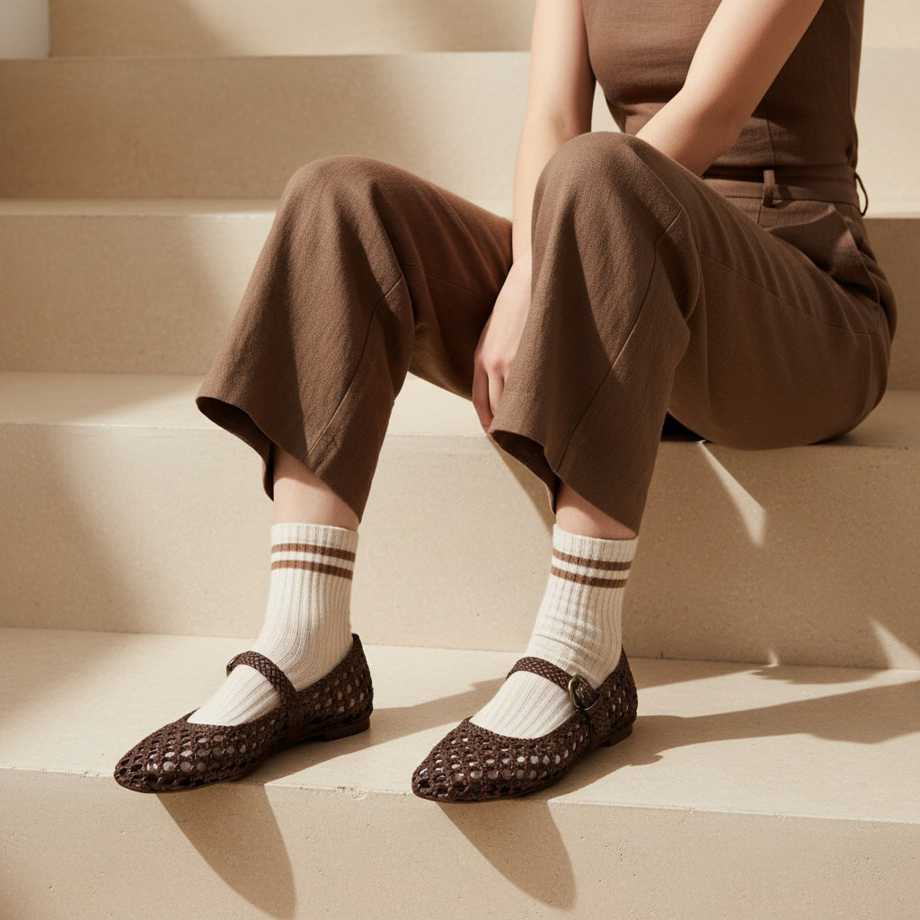 Weston Woven Mary Jane Brown