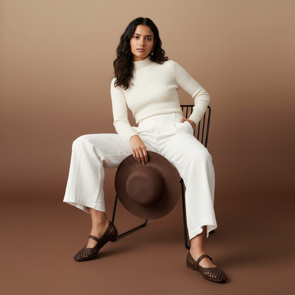 Weston Woven Mary Jane Brown