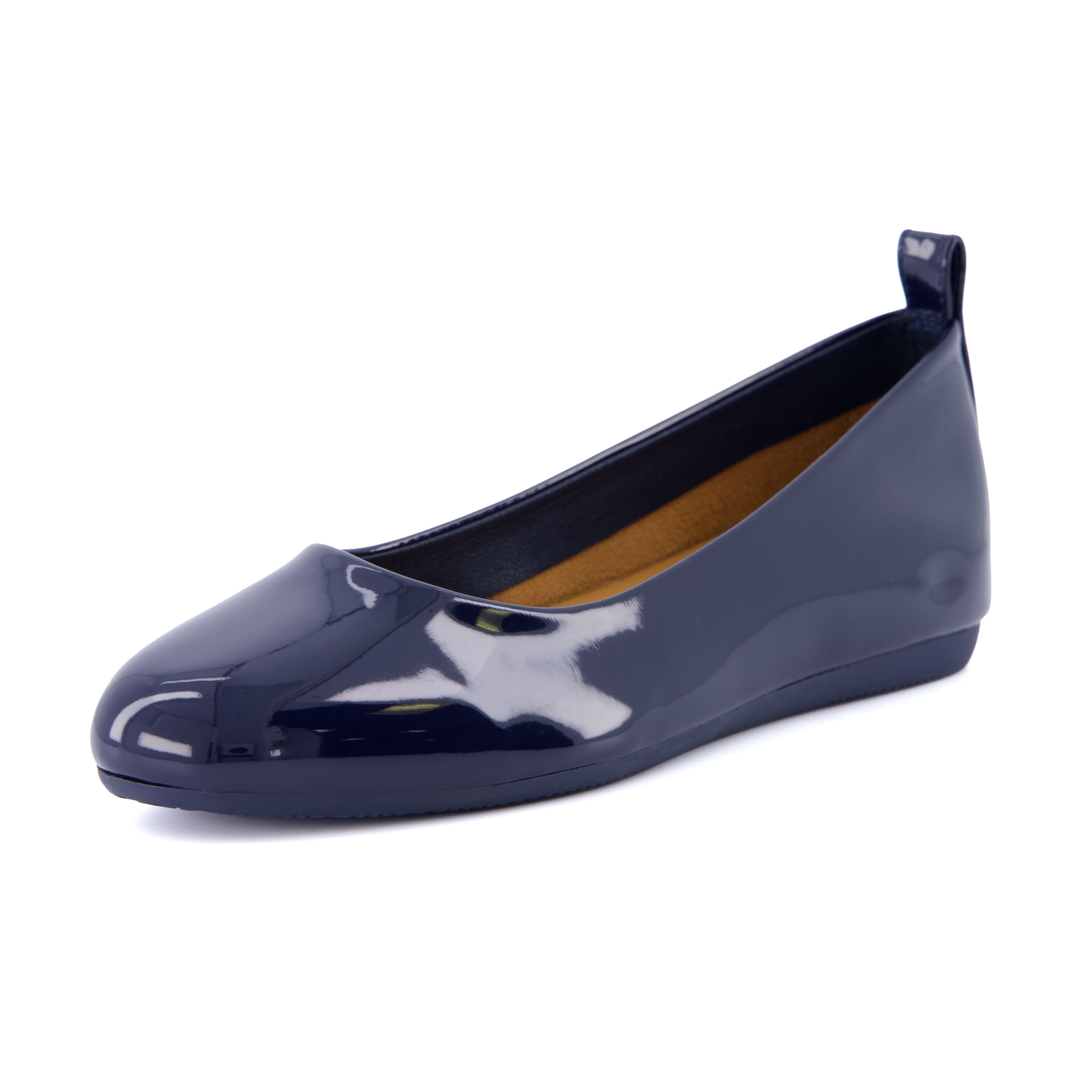 Wink Hidden Wedge Flat Navy Patent