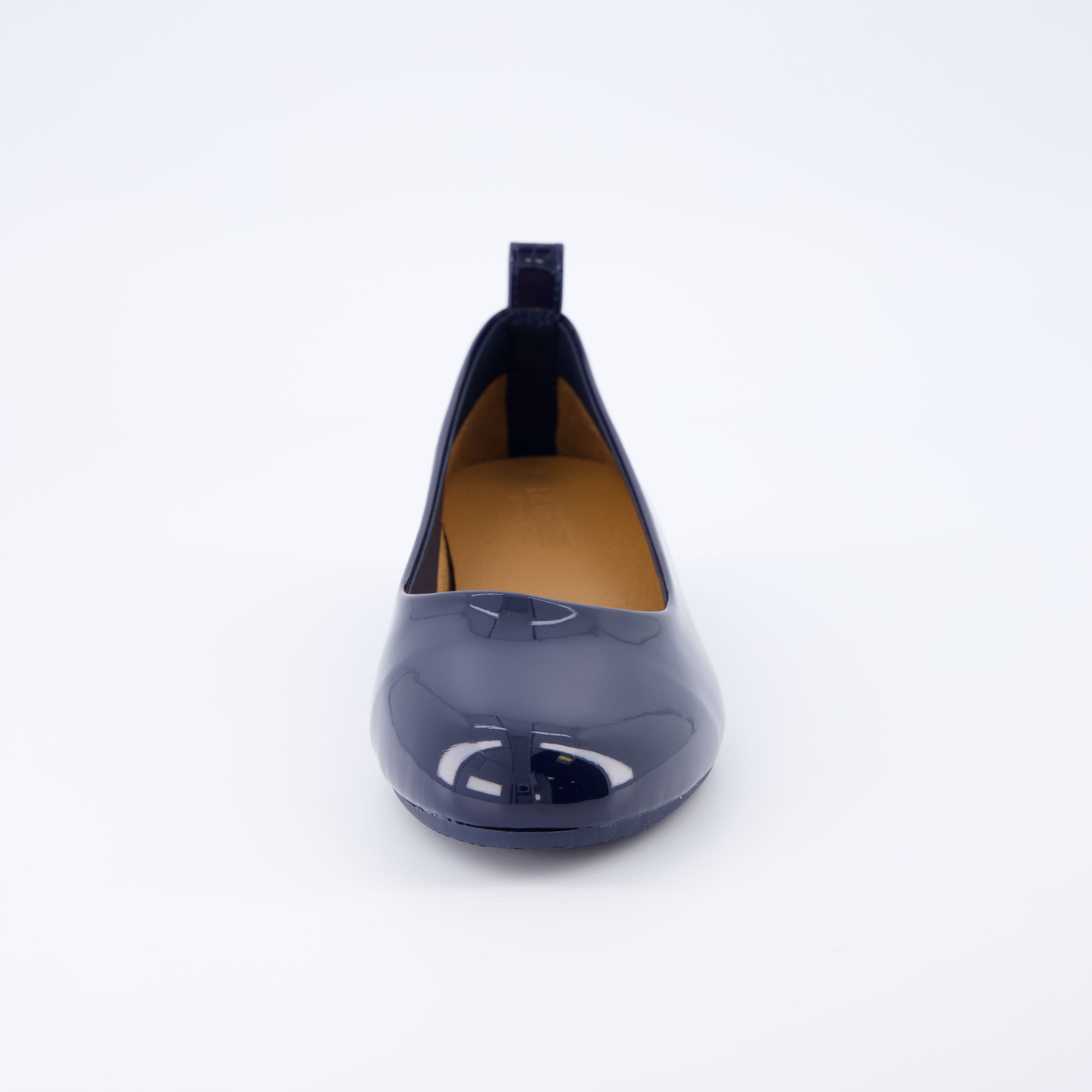 Wink Hidden Wedge Flat Navy Patent