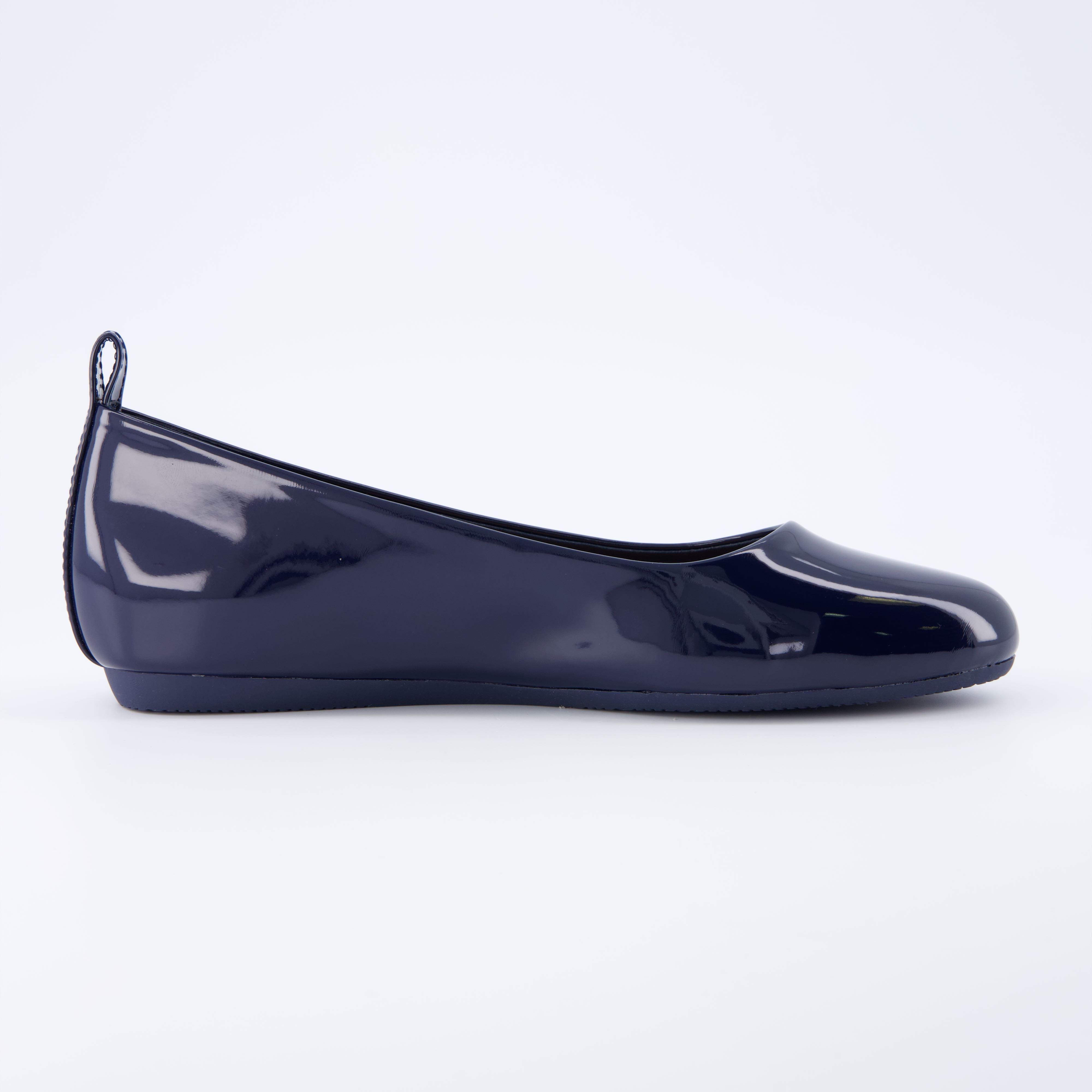 Wink Hidden Wedge Flat Navy Patent