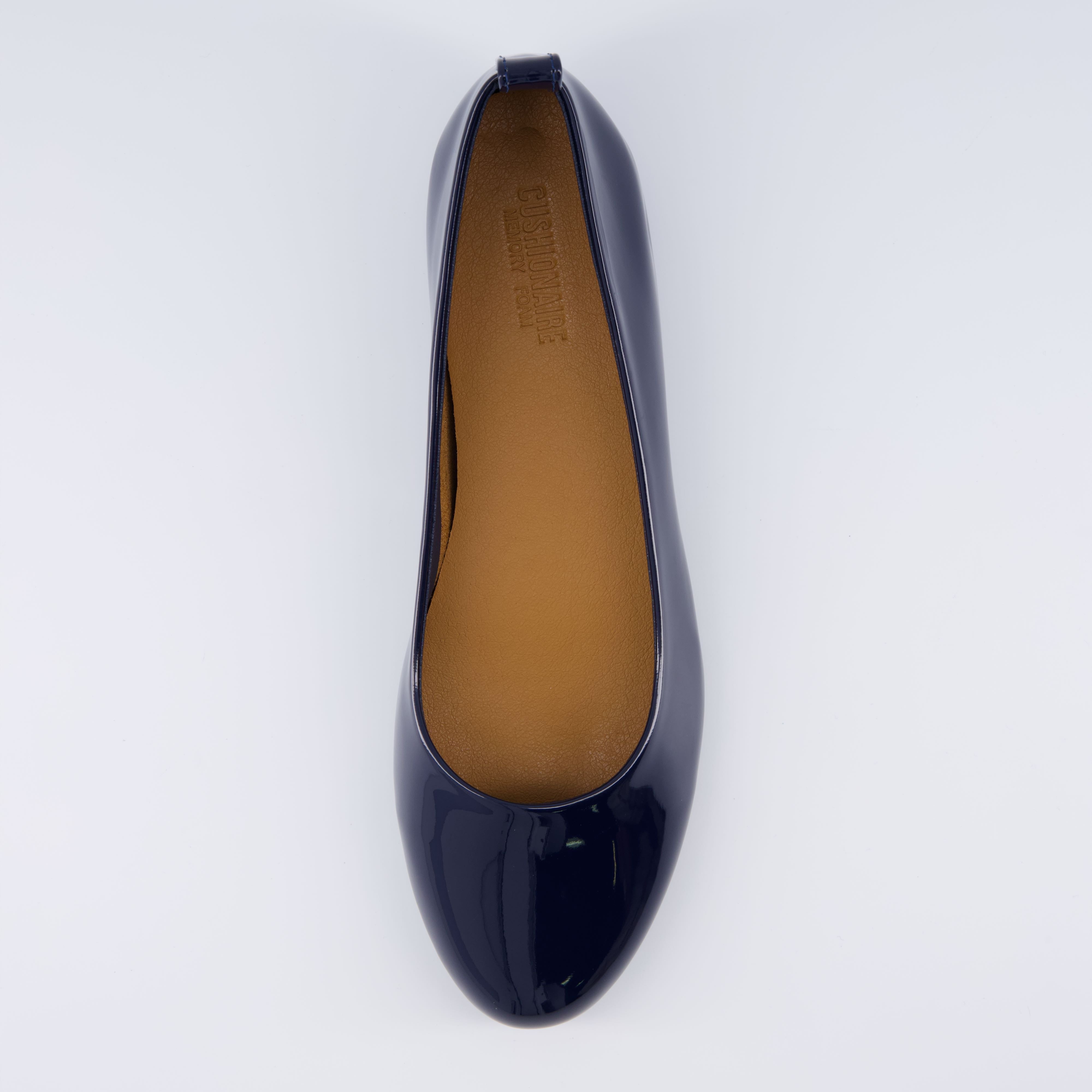 Wink Hidden Wedge Flat Navy Patent