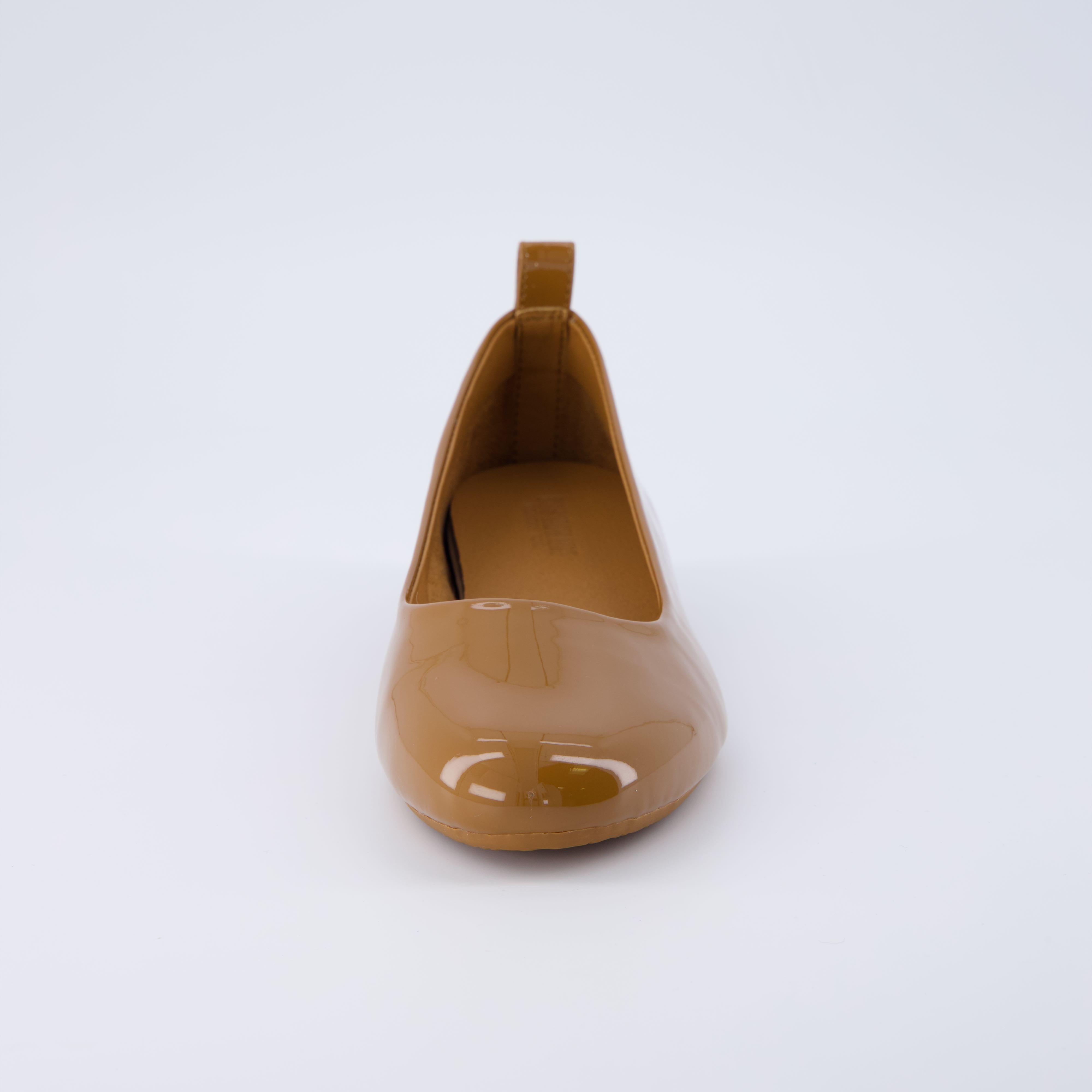 Wink Hidden Wedge Flat Tan Patent