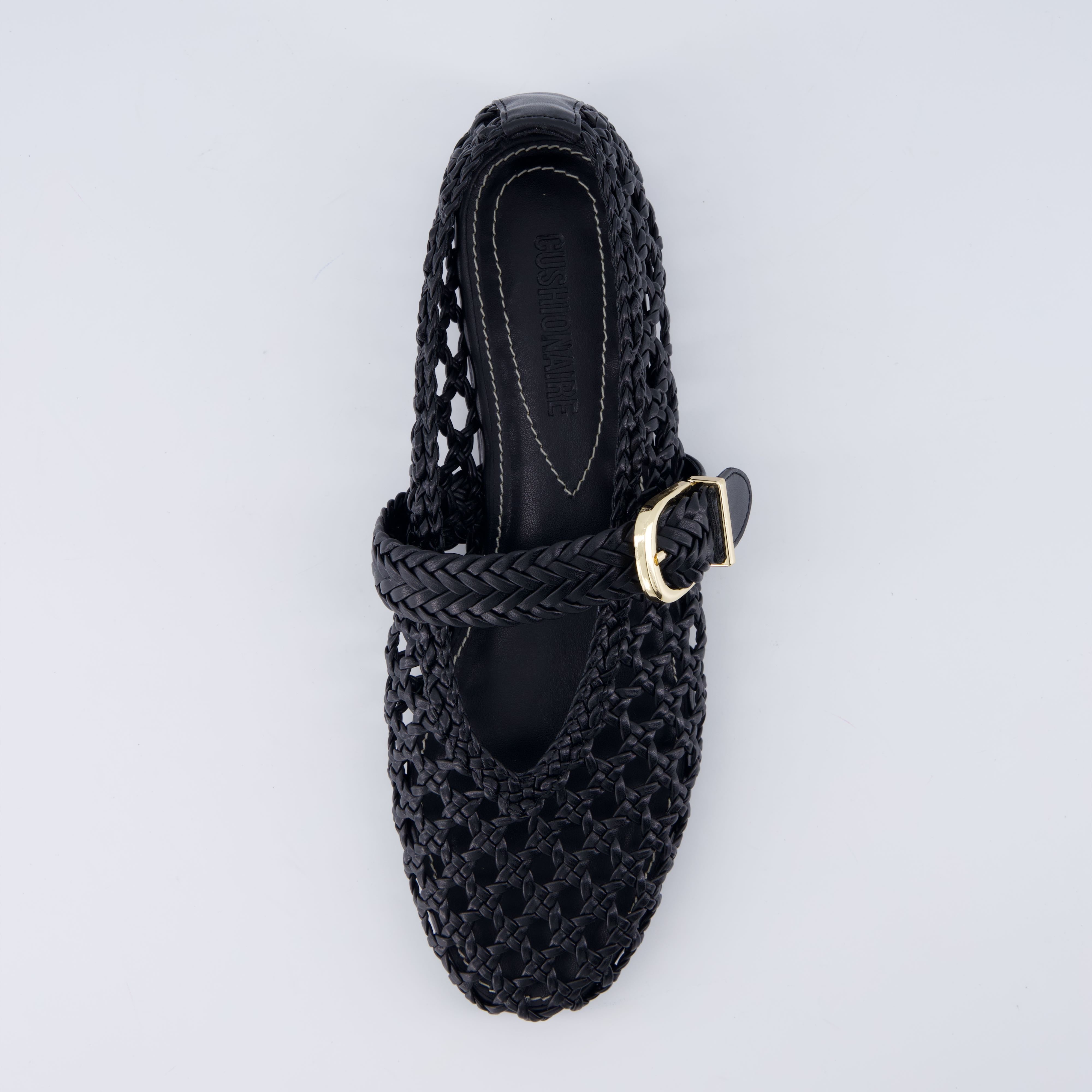 Wit Hand Woven Flats Black