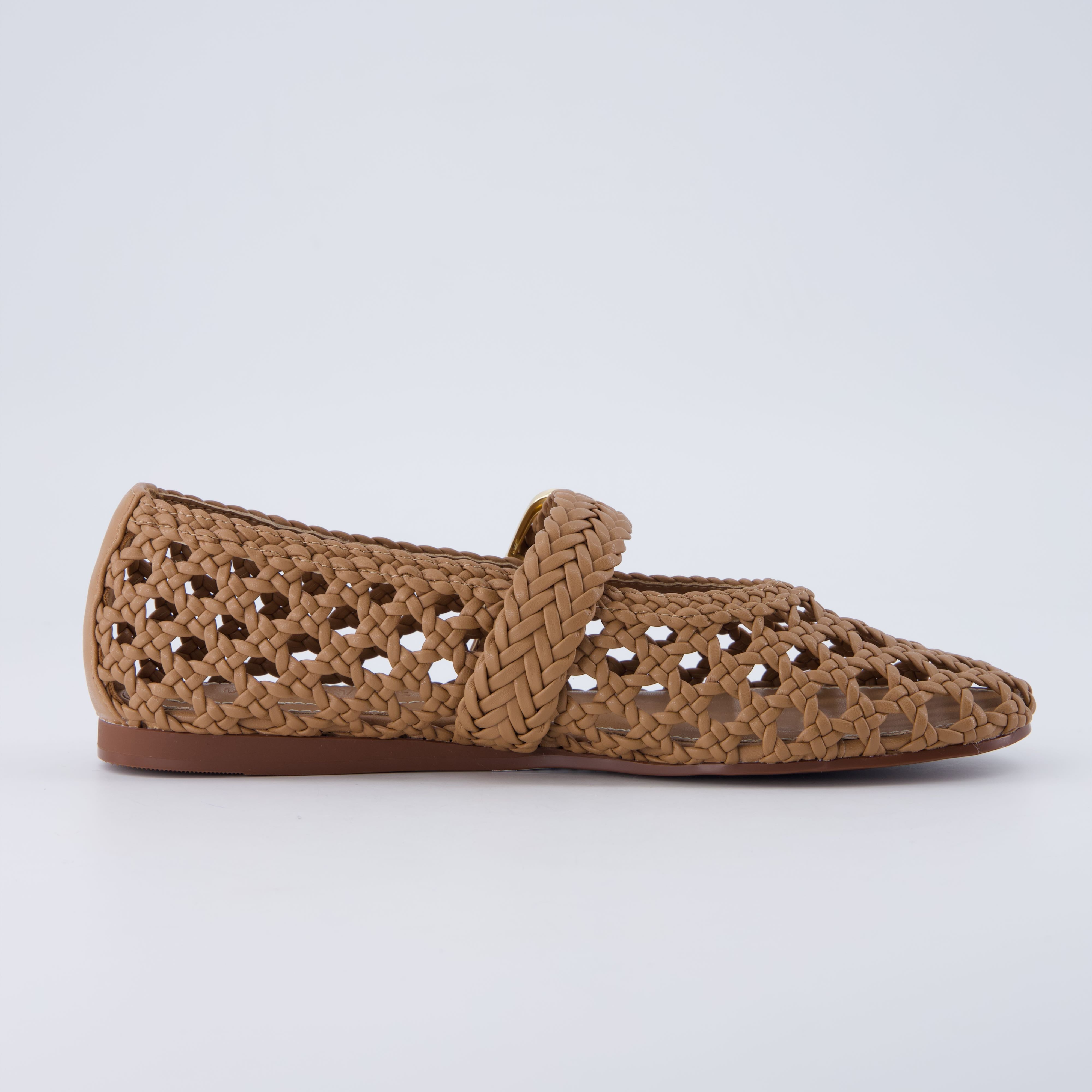 Wit Hand Woven Flats Latte