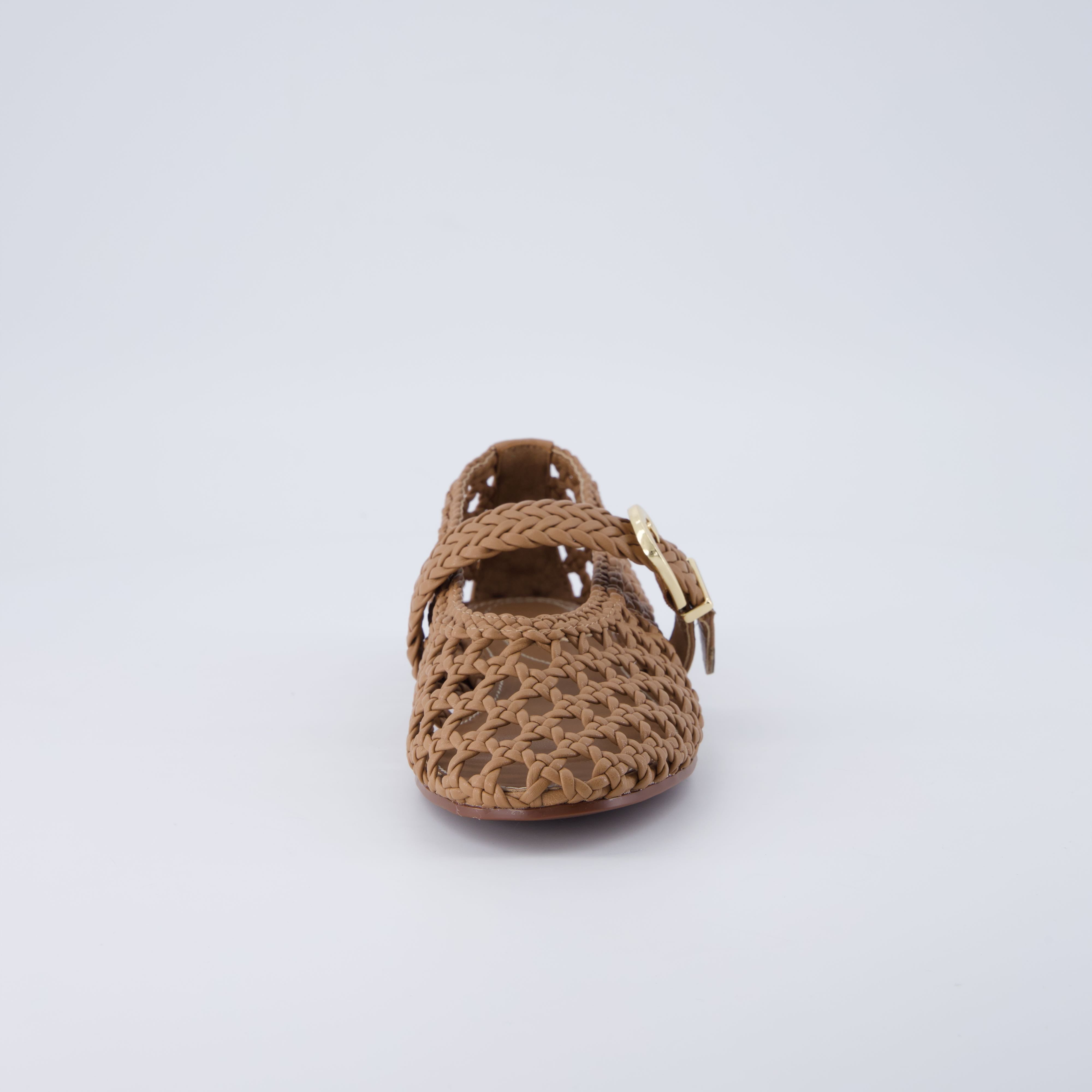 Wit Hand Woven Flats Latte