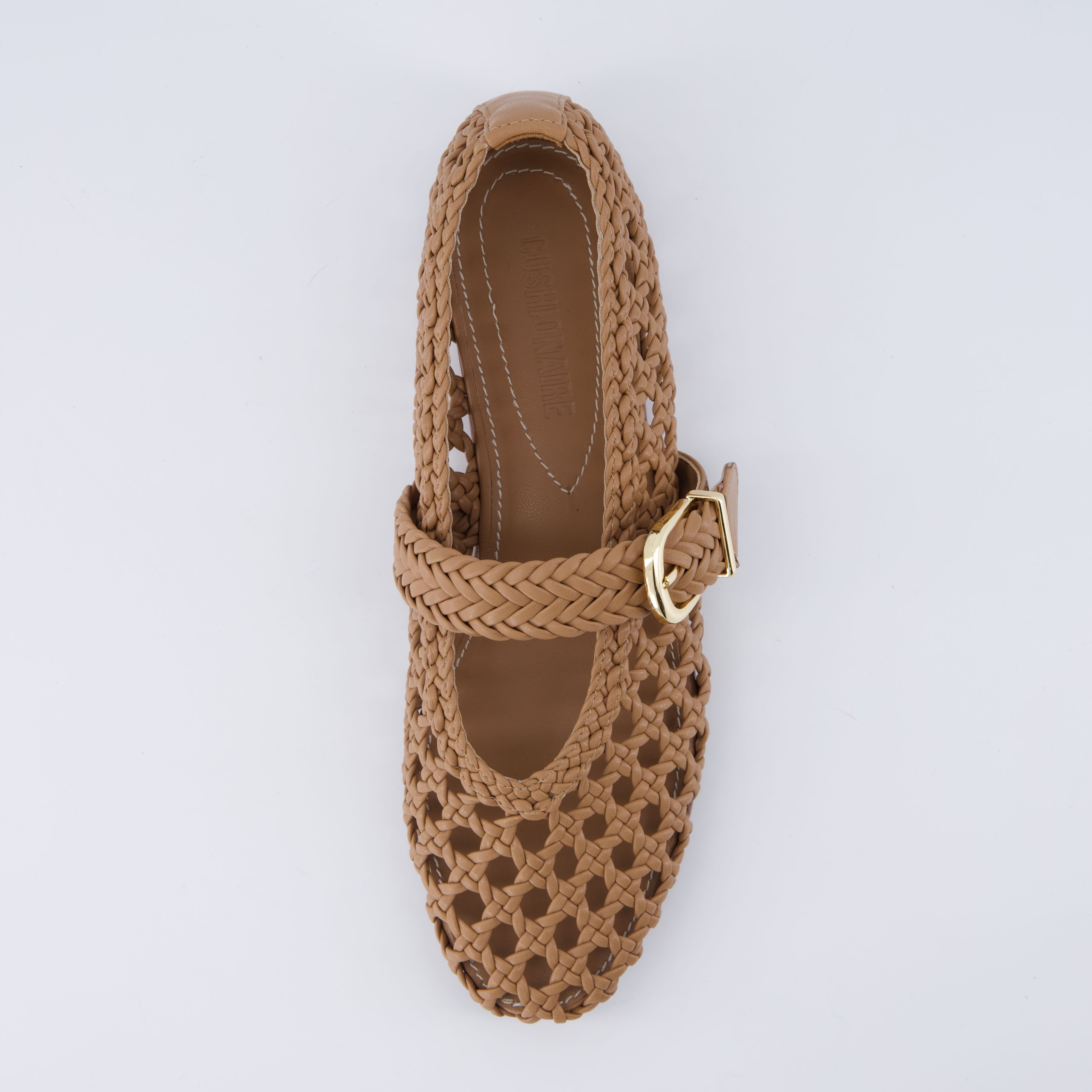 Wit Hand Woven Flats Latte