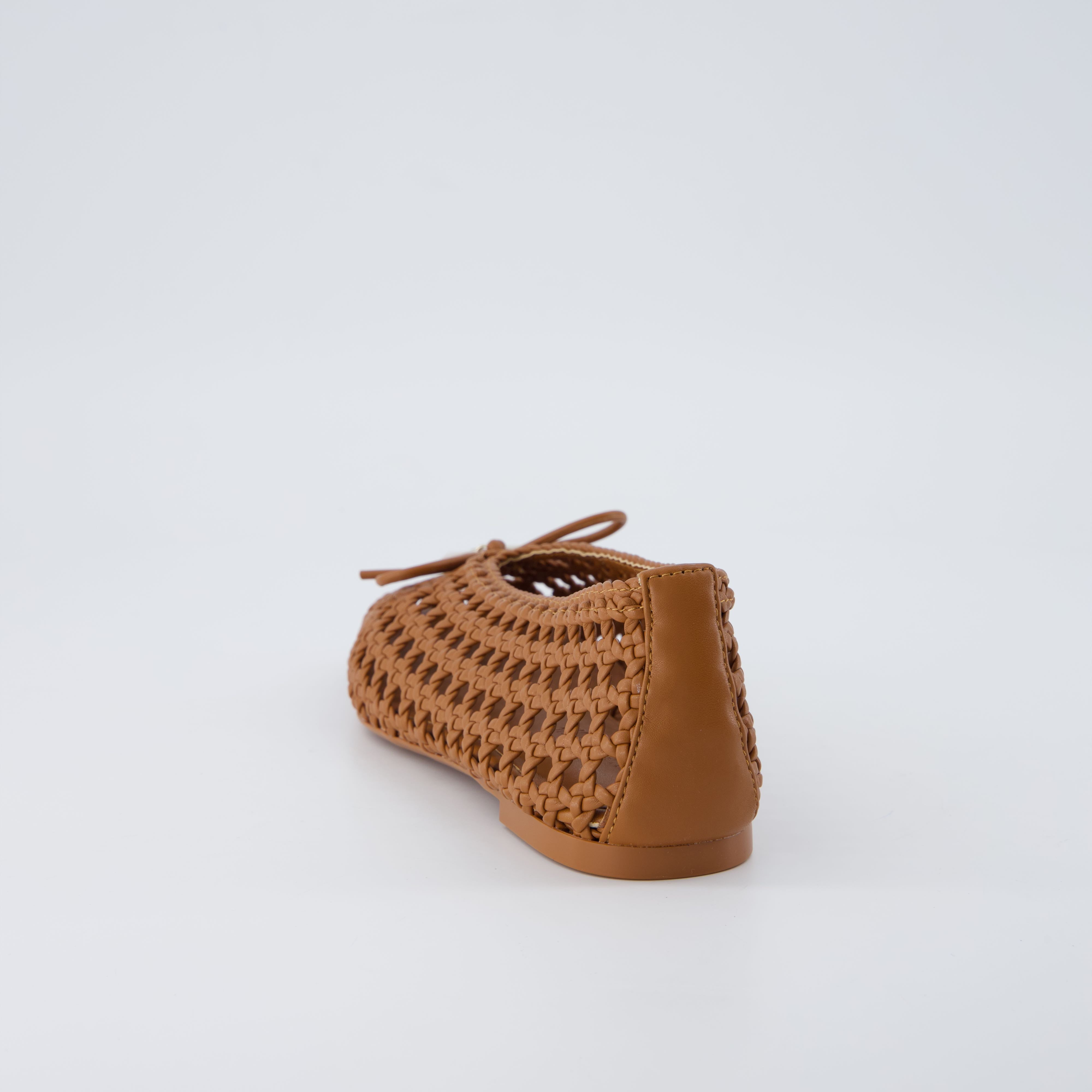 Witty Woven Ballet Flats Cognac Medium