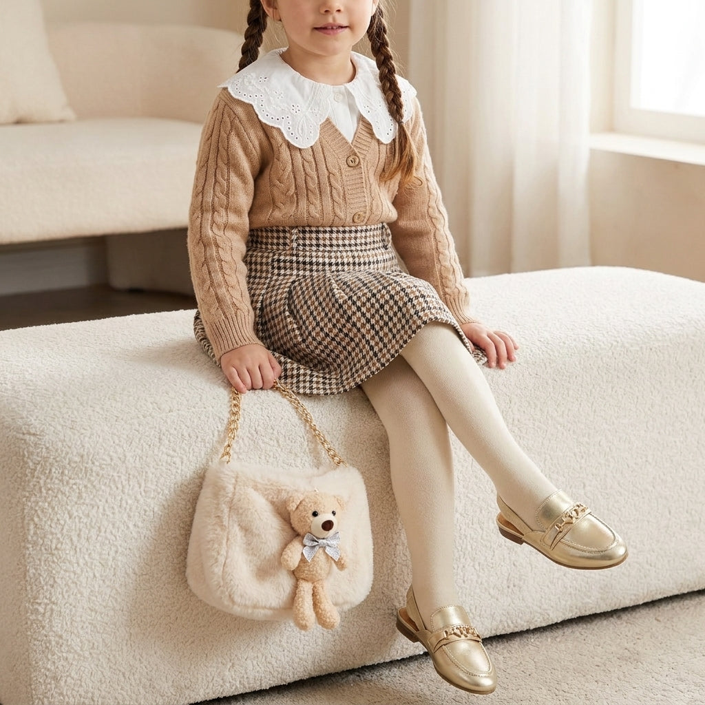 Yep Girls Penny Loafers Gold Medium