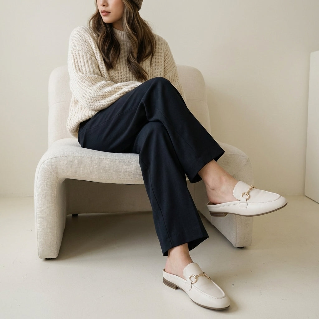 Yummy Slip On Mules Bone