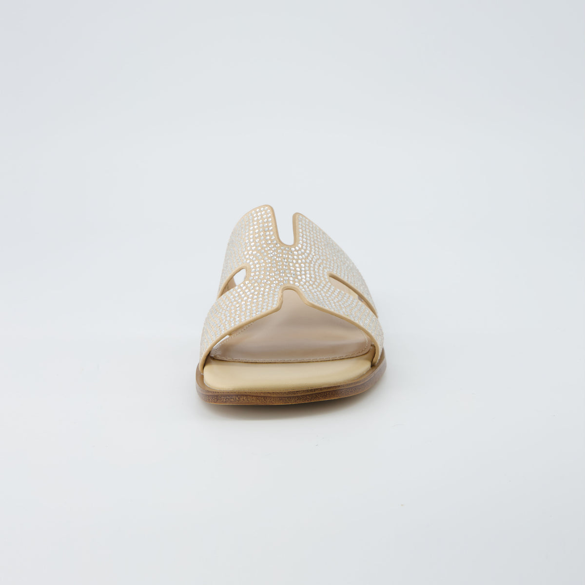 Voyage Strap Slides Tan Embellish