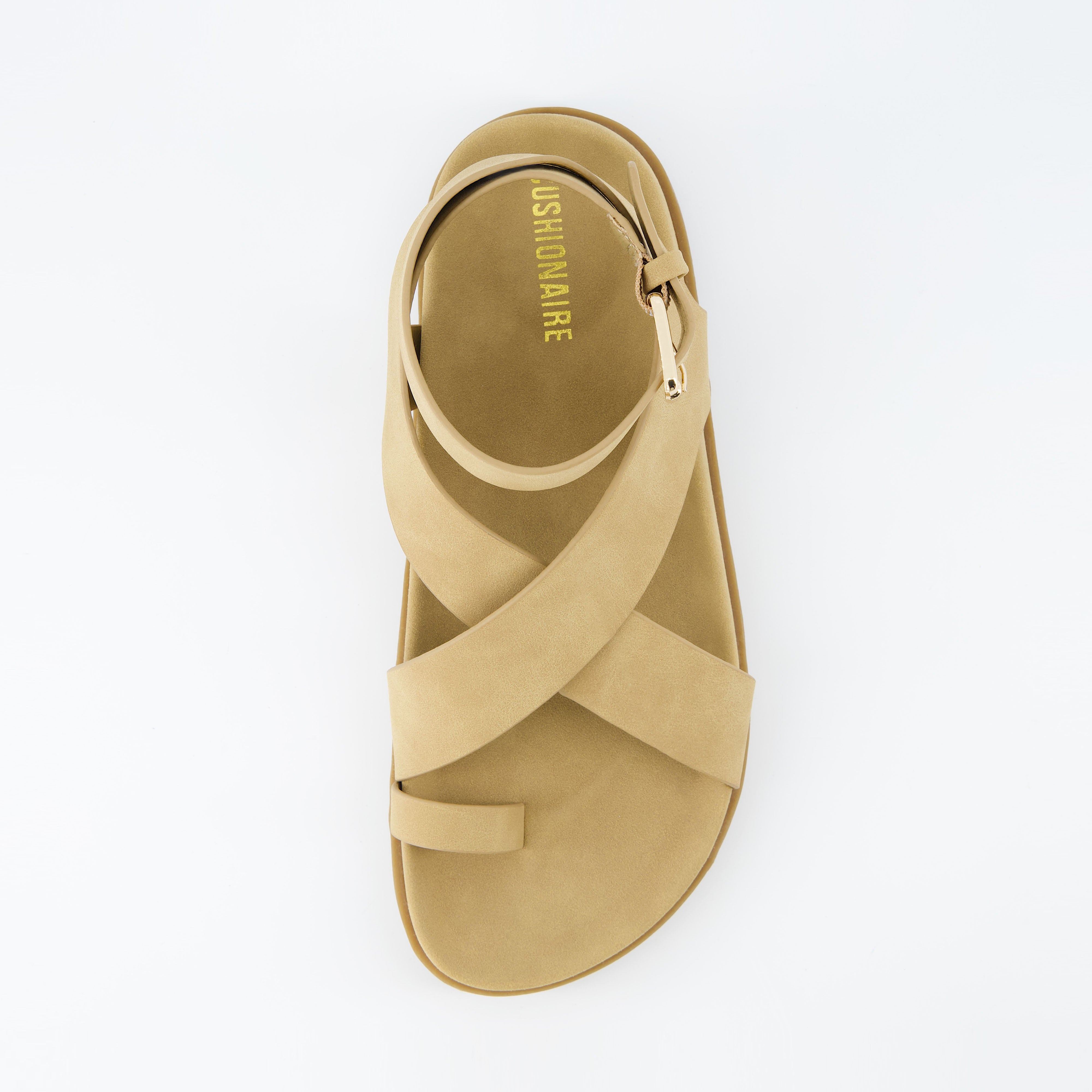 Entry Ankle Wrap Molded Footbed Sandal Camel