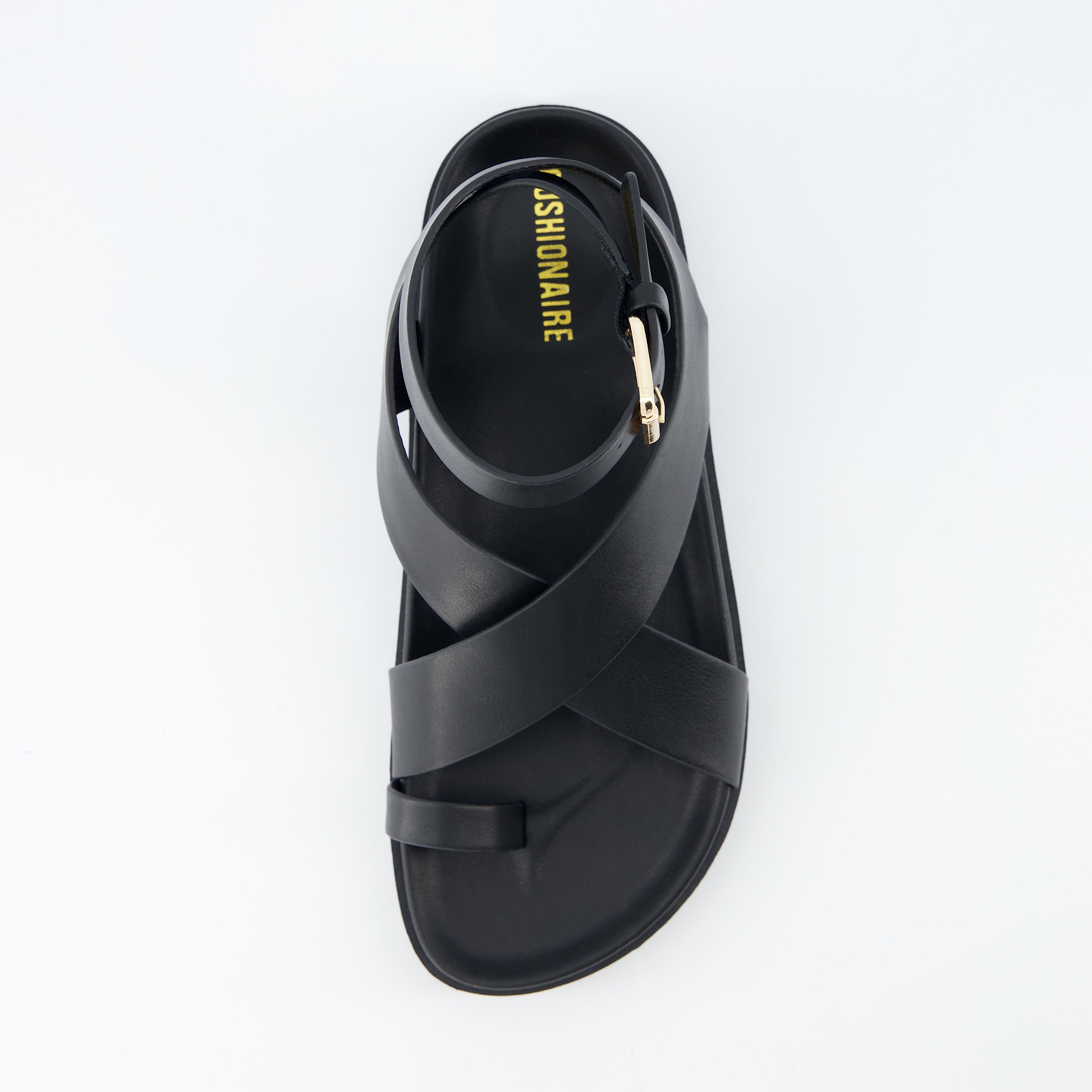 Entry Ankle Wrap Molded Footbed Sandal Black
