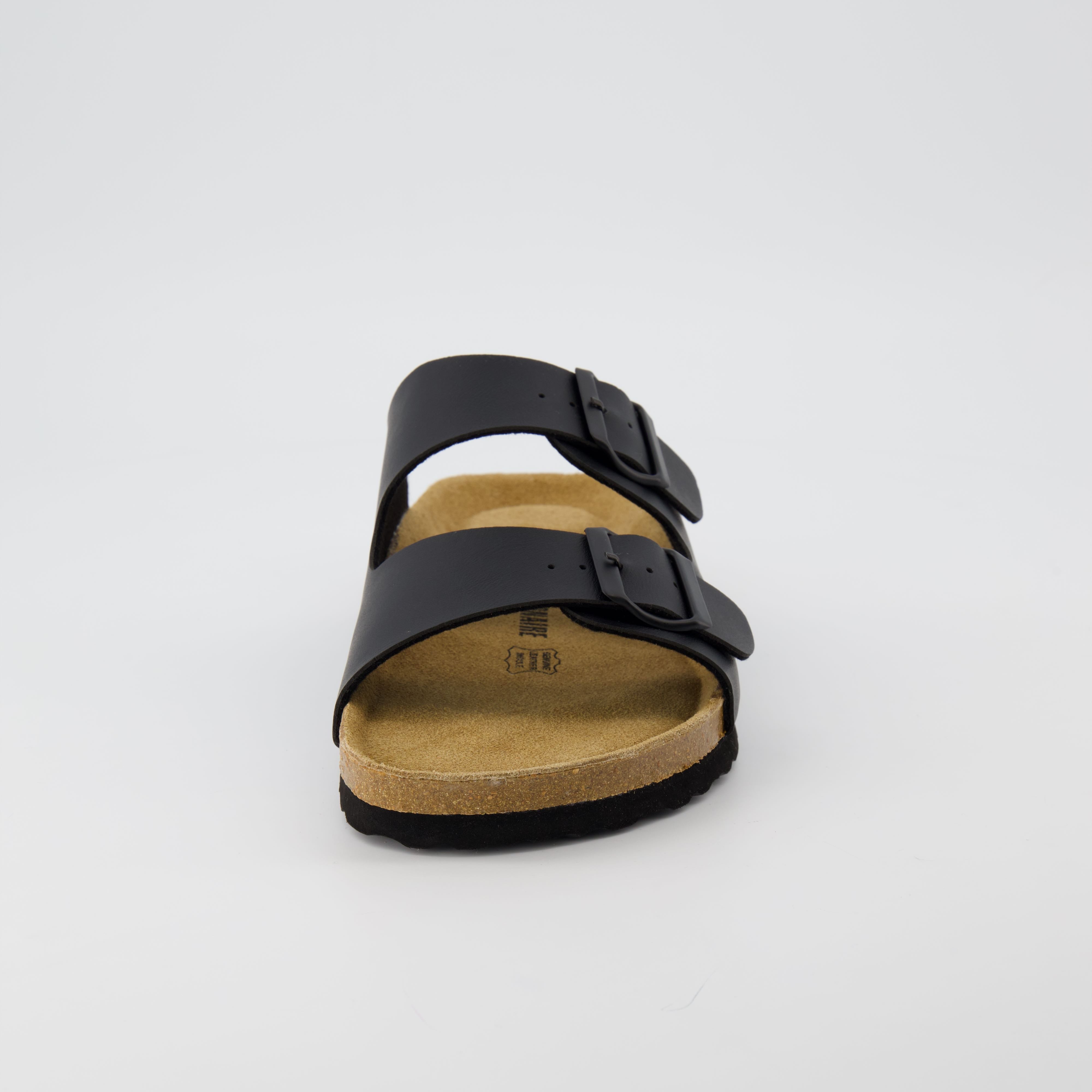 Lane Men's Cork Footbed Sandal Black Nappa Medium