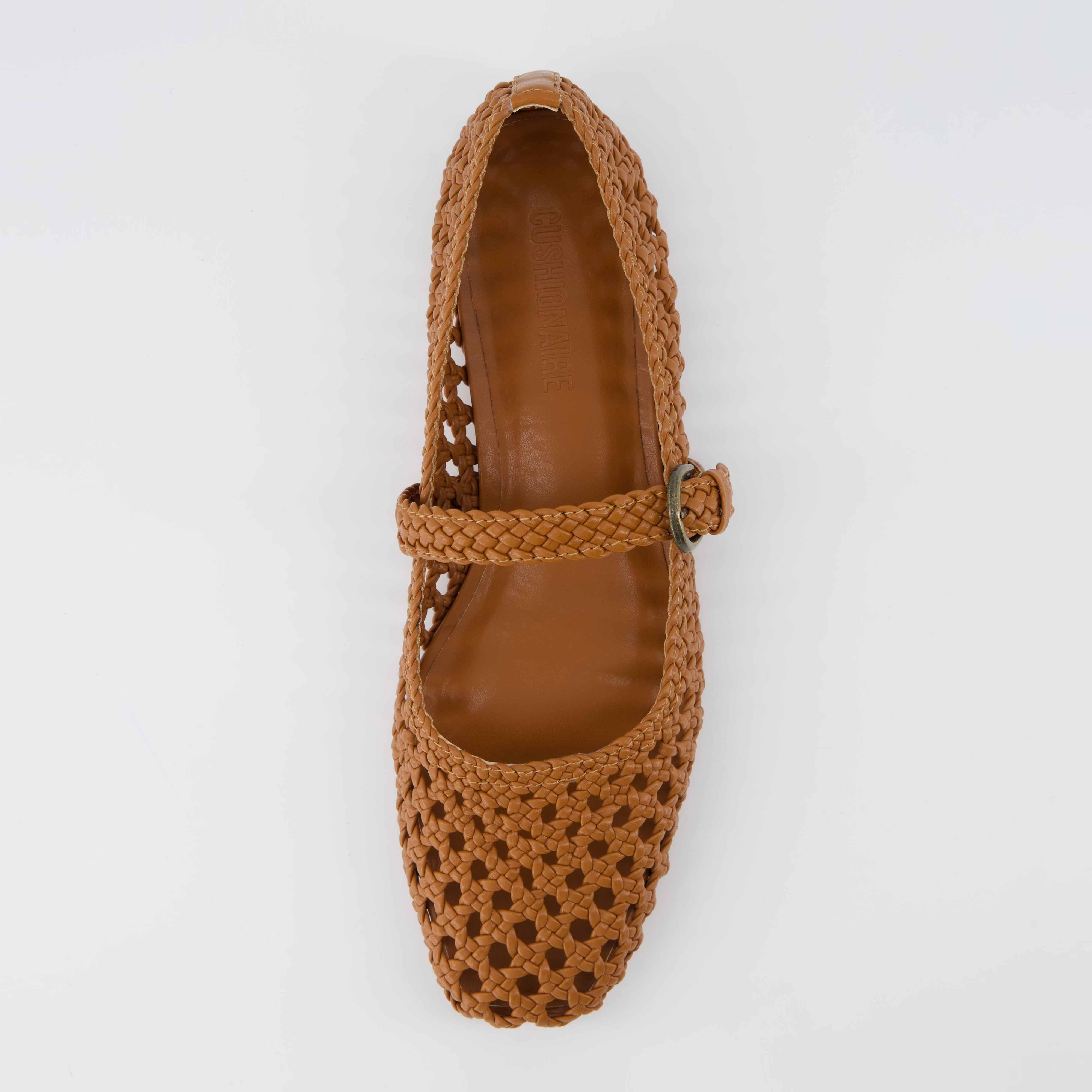 Weston Woven Mary Jane Cognac