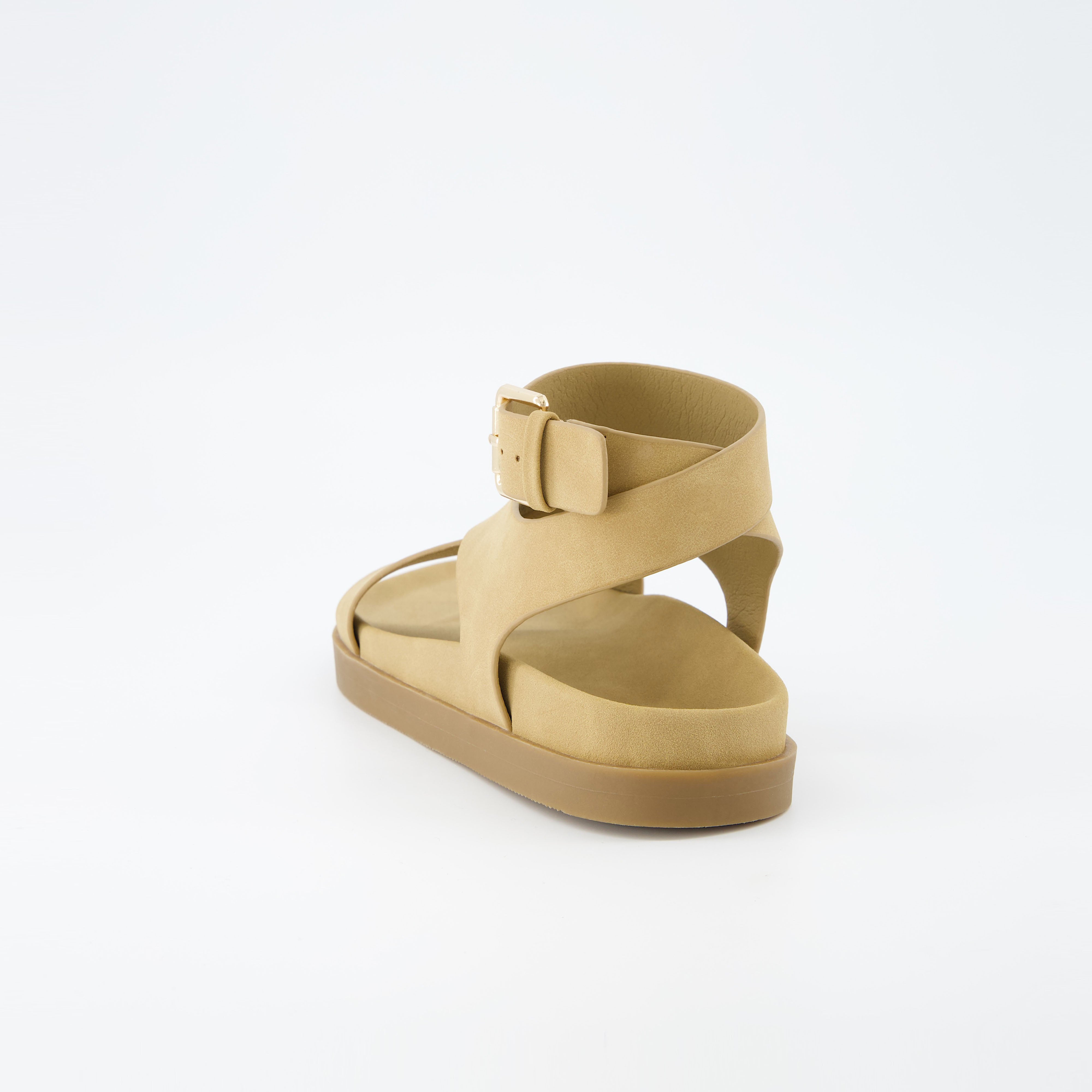 Entry Ankle Wrap Molded Footbed Sandal Camel