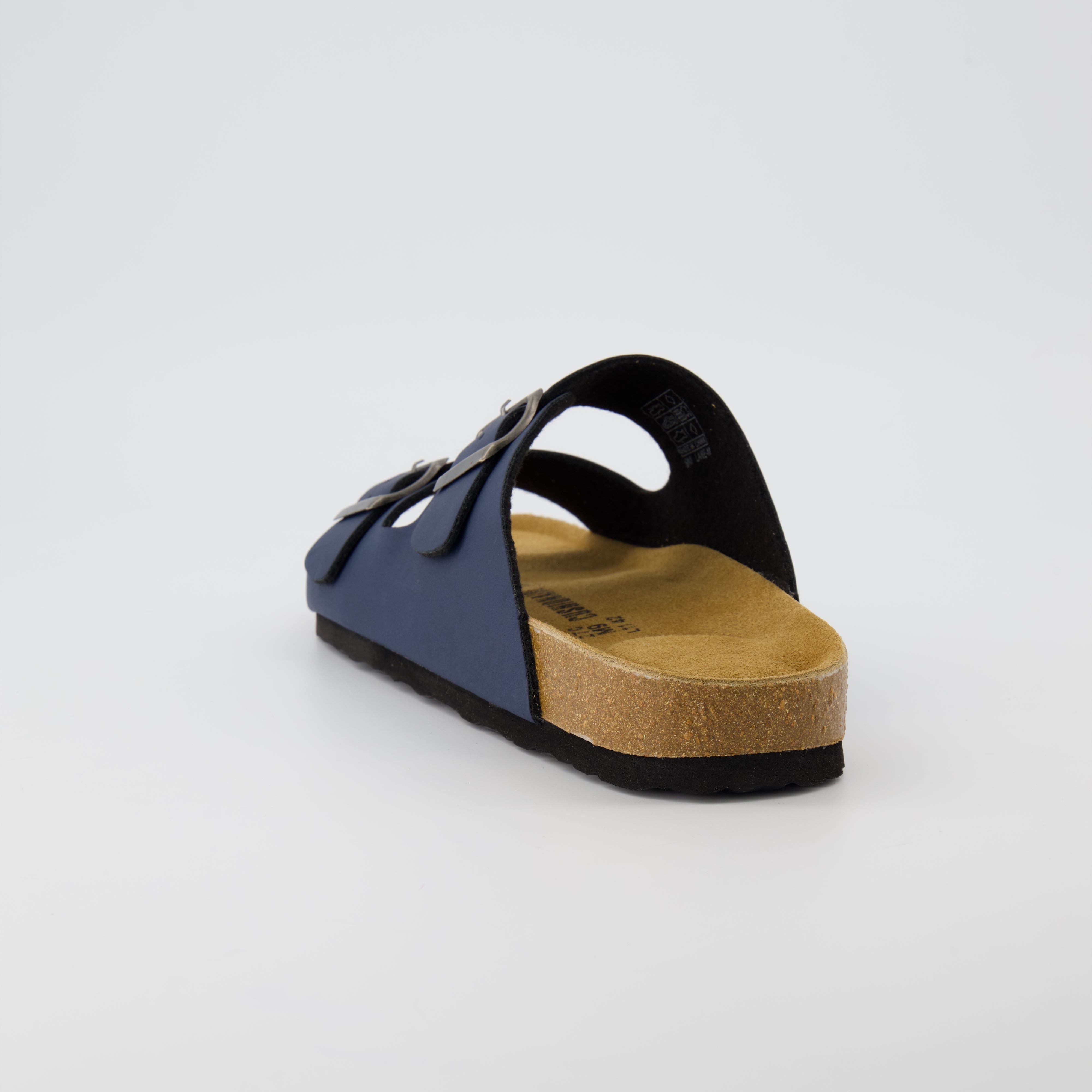 Lane Men's Cork Footbed Sandal Navy Nubuck Medium