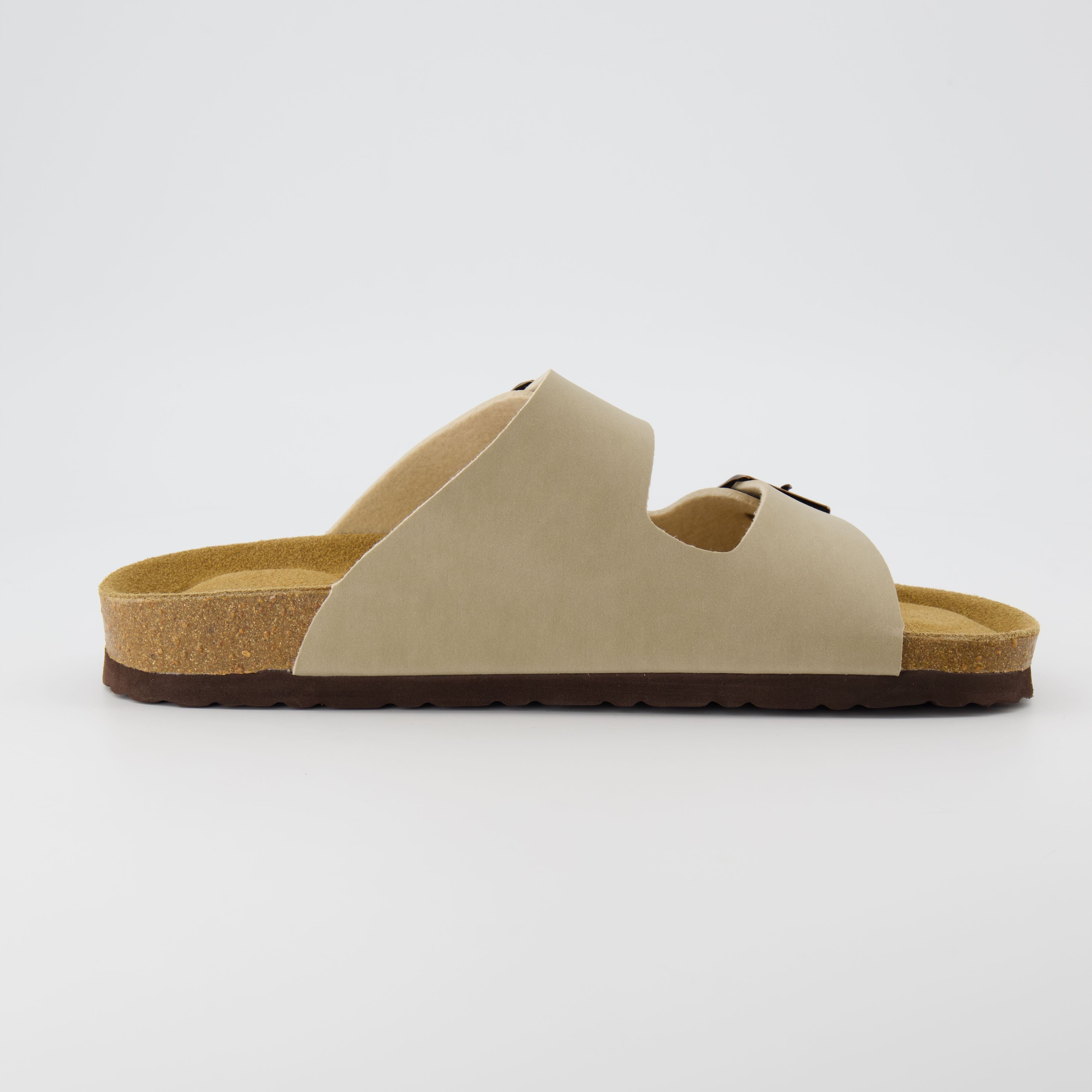 Lane Men's Cork Footbed Sandal Stone Nubuck Medium