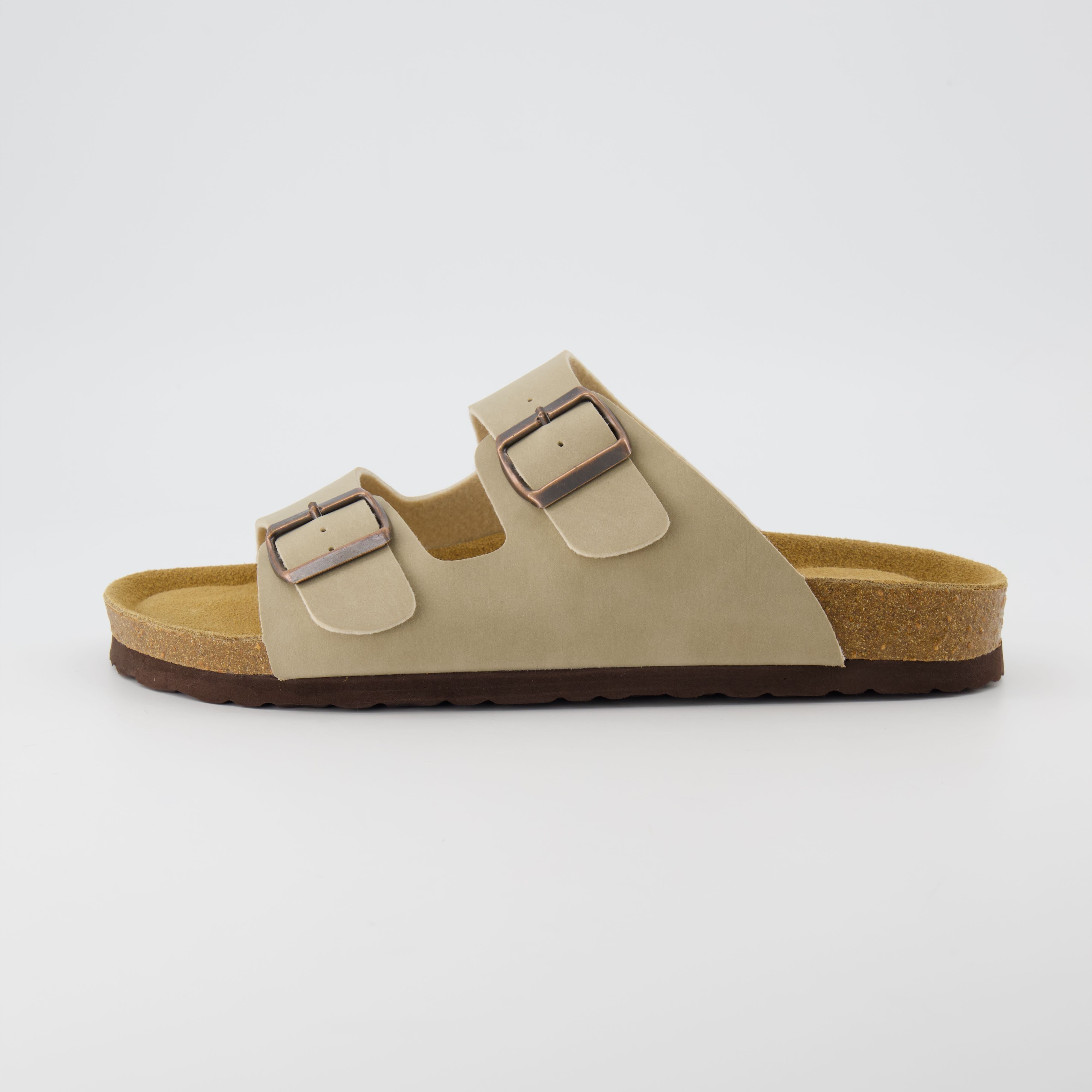 Lane Men's Cork Footbed Sandal Stone Nubuck Medium