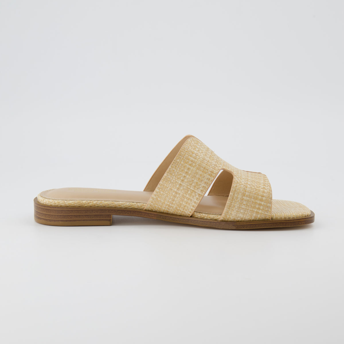 Voyage Strap Slides Natural Raffia
