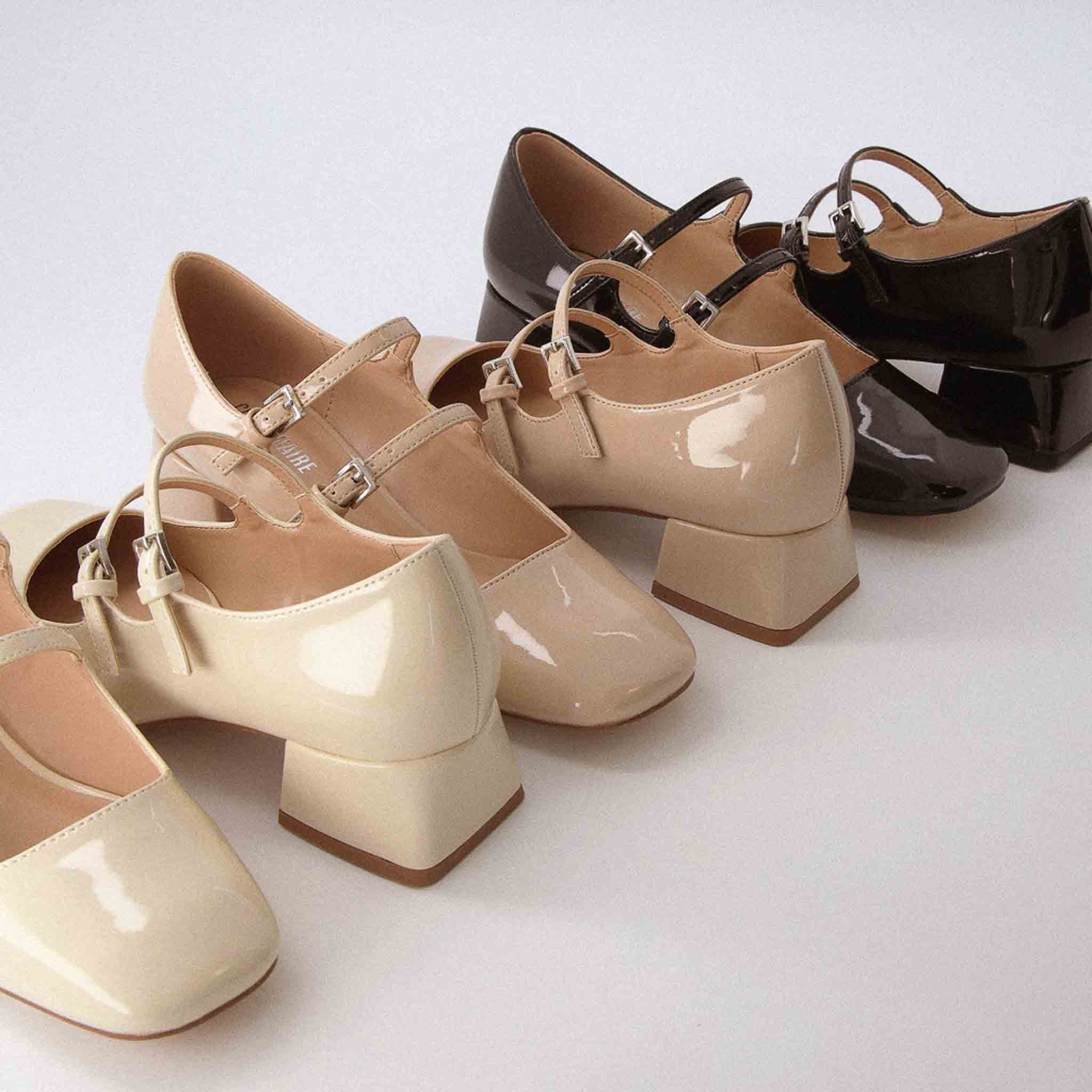 Twiggy Patent Mary Jane Cream