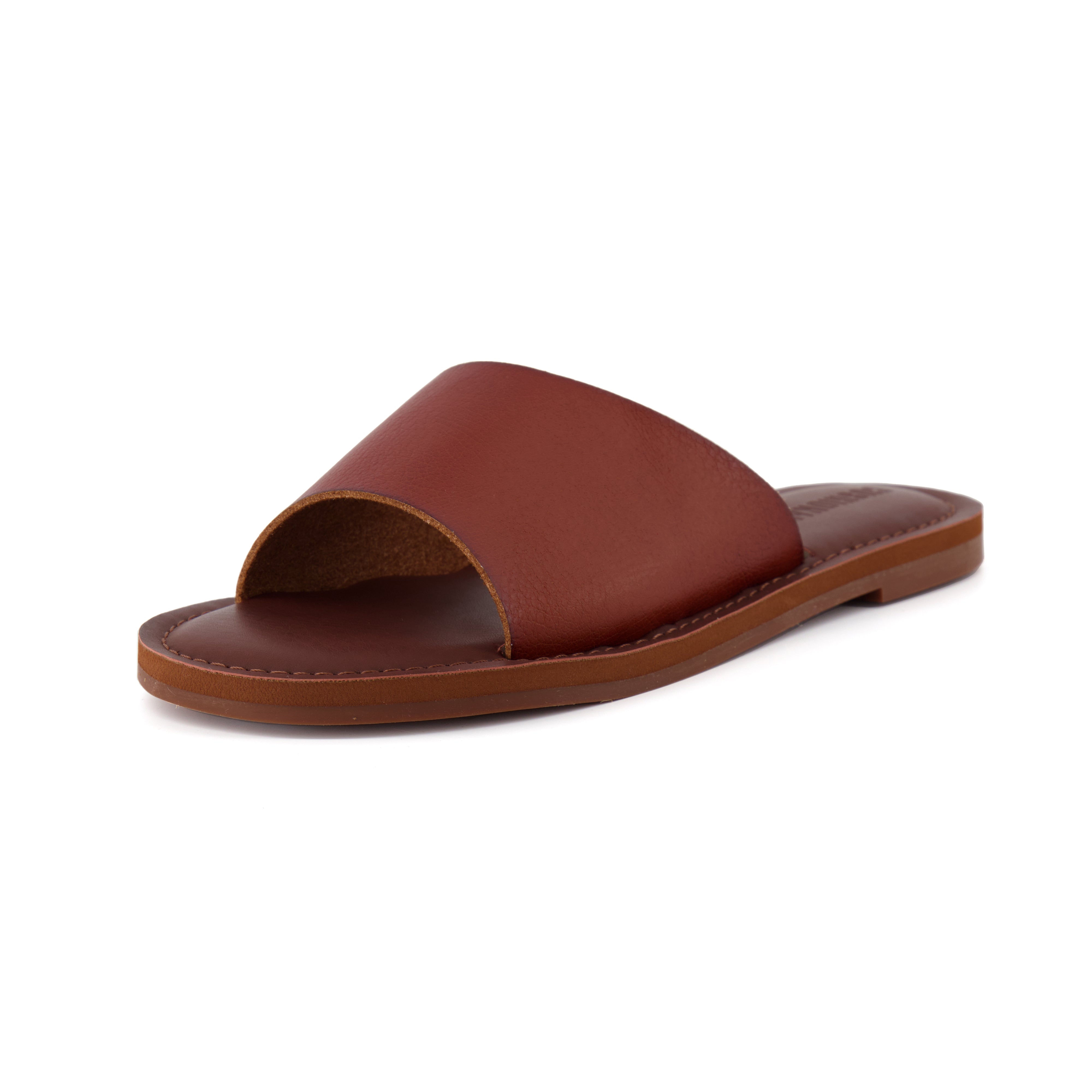 Carly One Band Slide Sandal Cognac