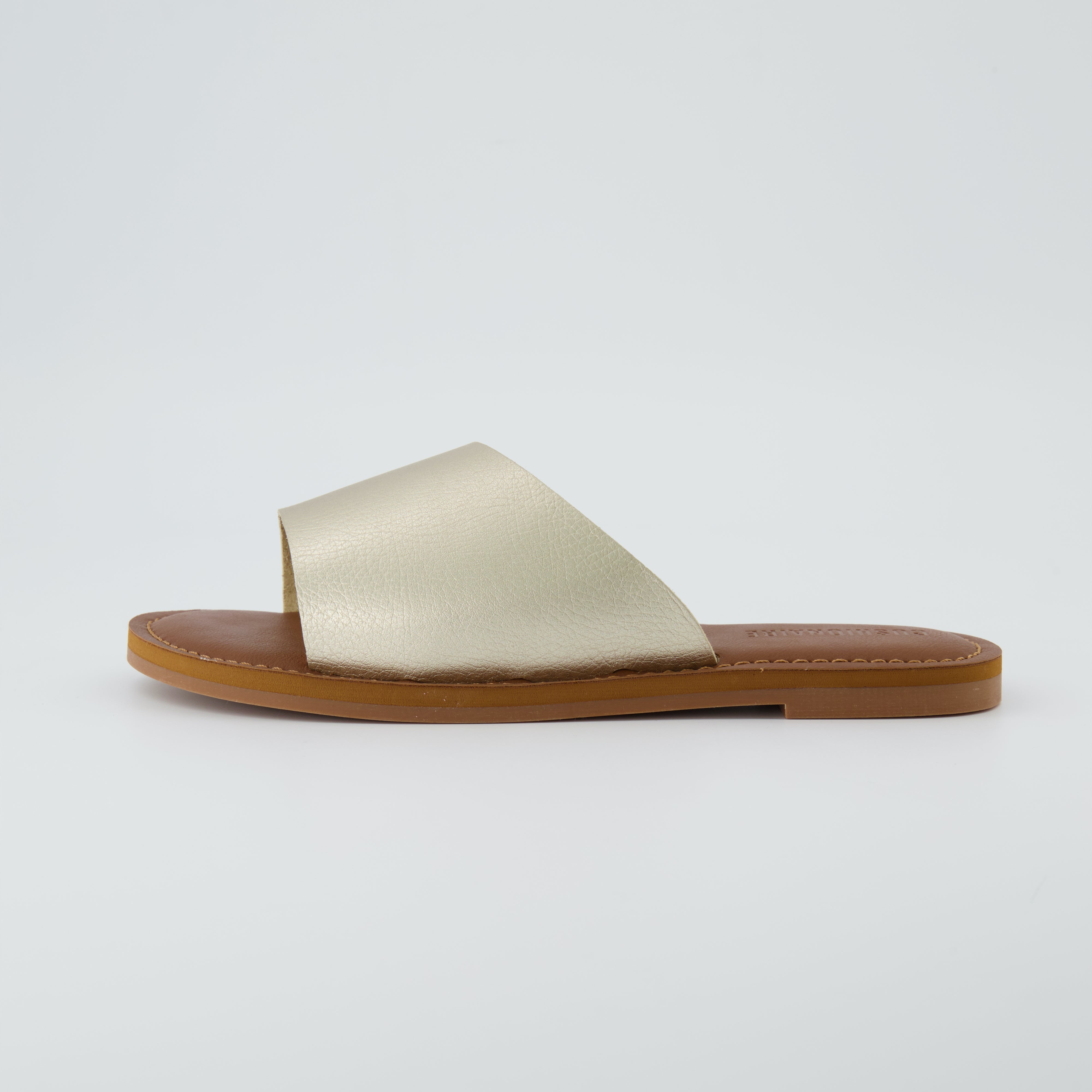 Carly One Band Slide Sandal Gold