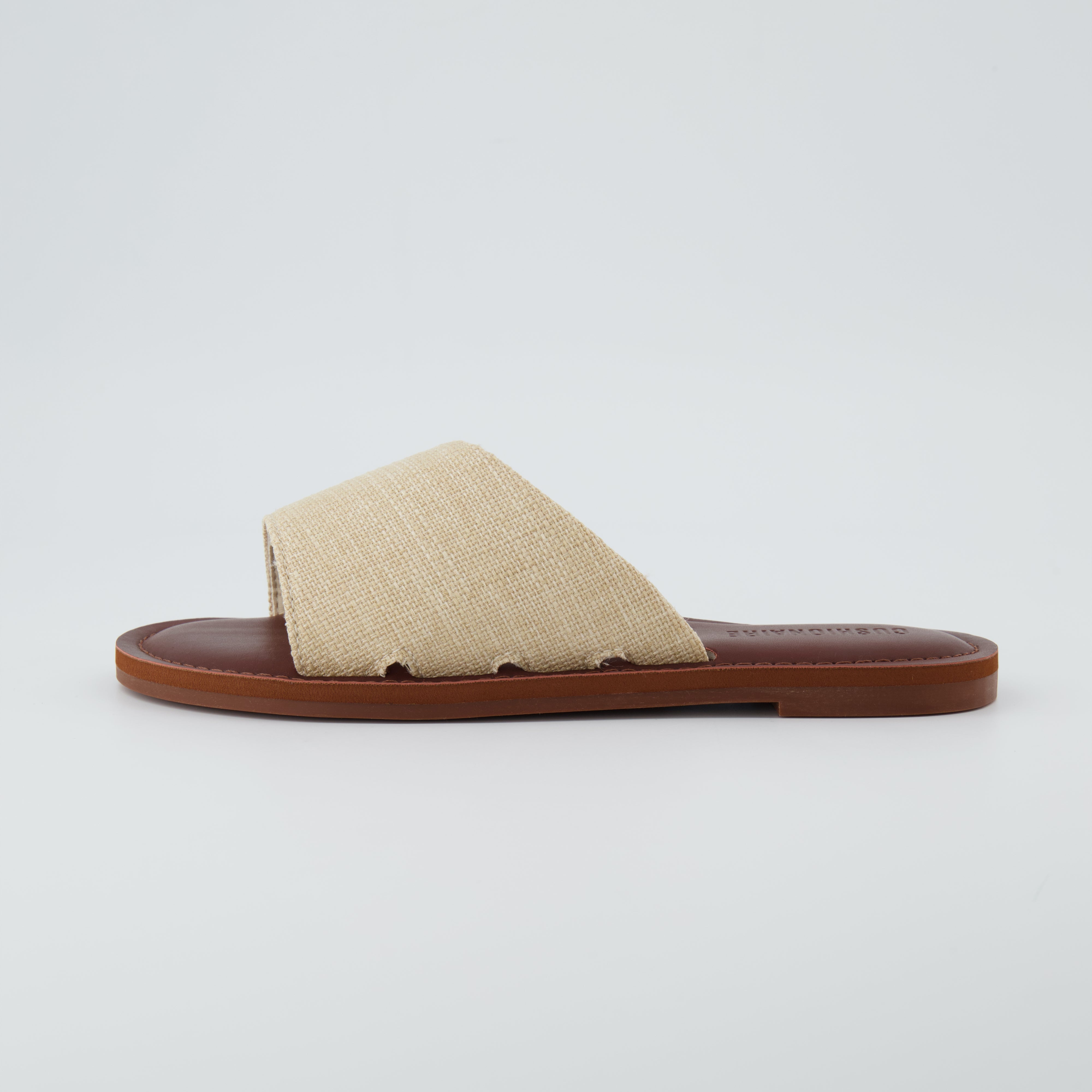 Carly One Band Slide Sandal Linen