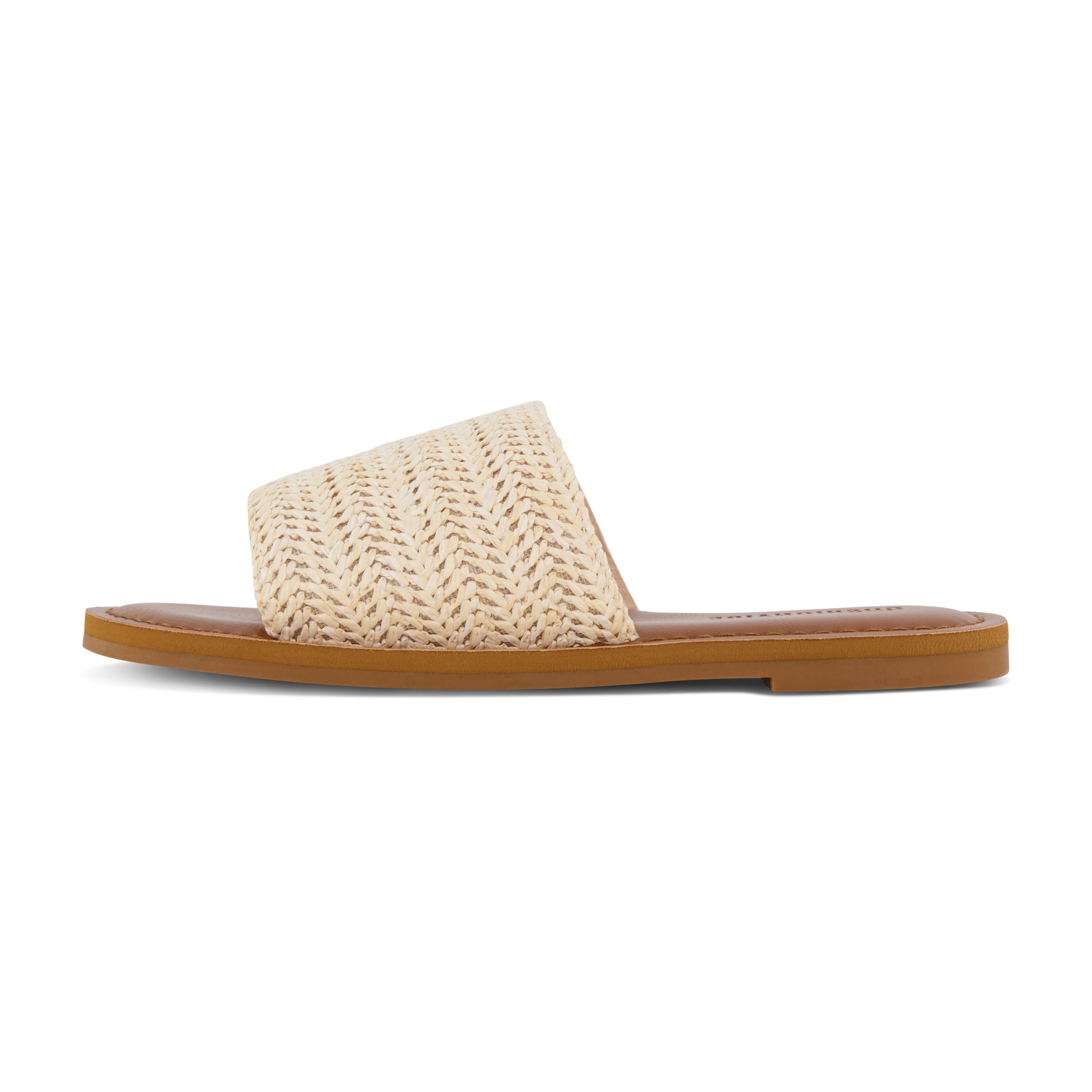 Carly One Band Slide Sandal Raffia