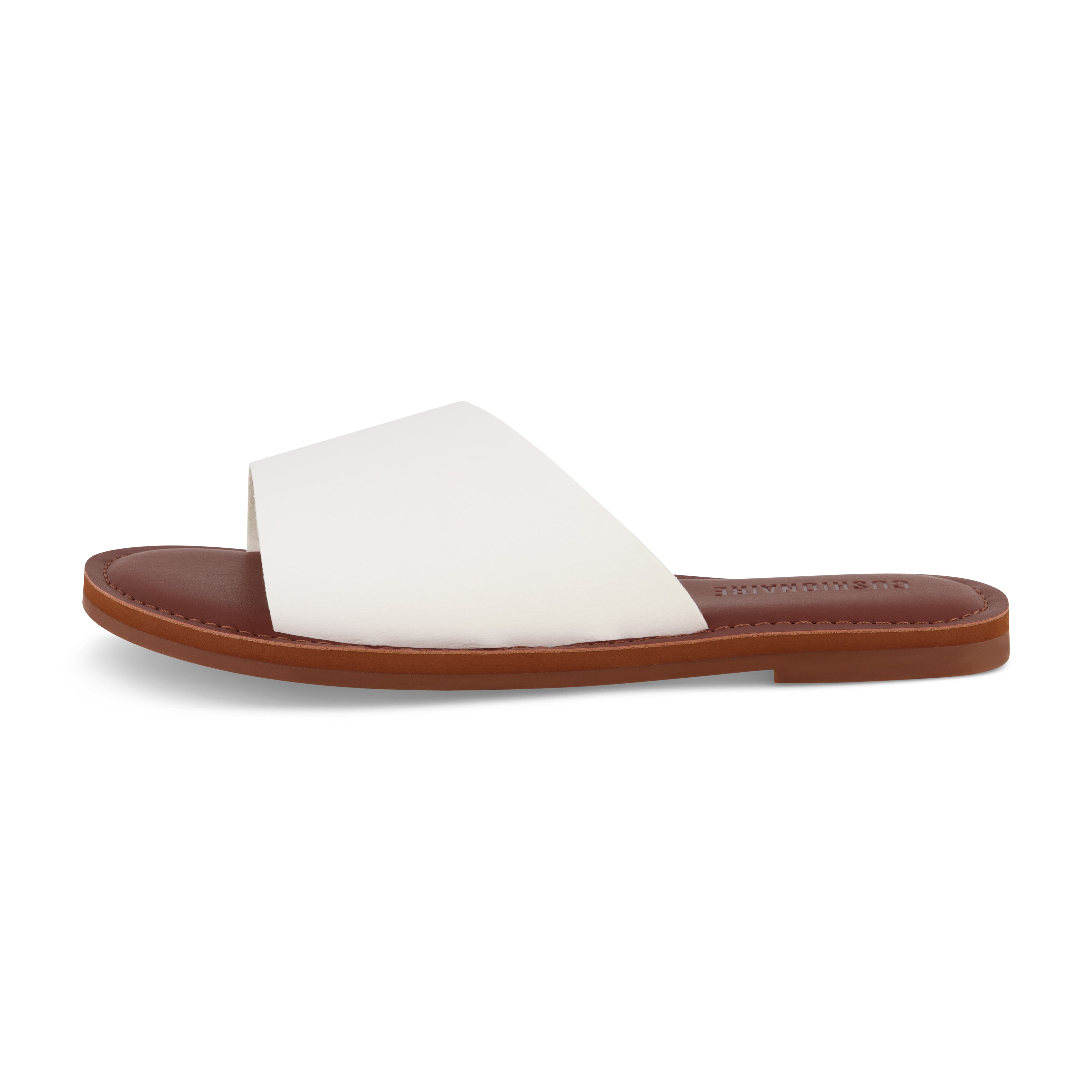 Carly One Band Slide Sandal White