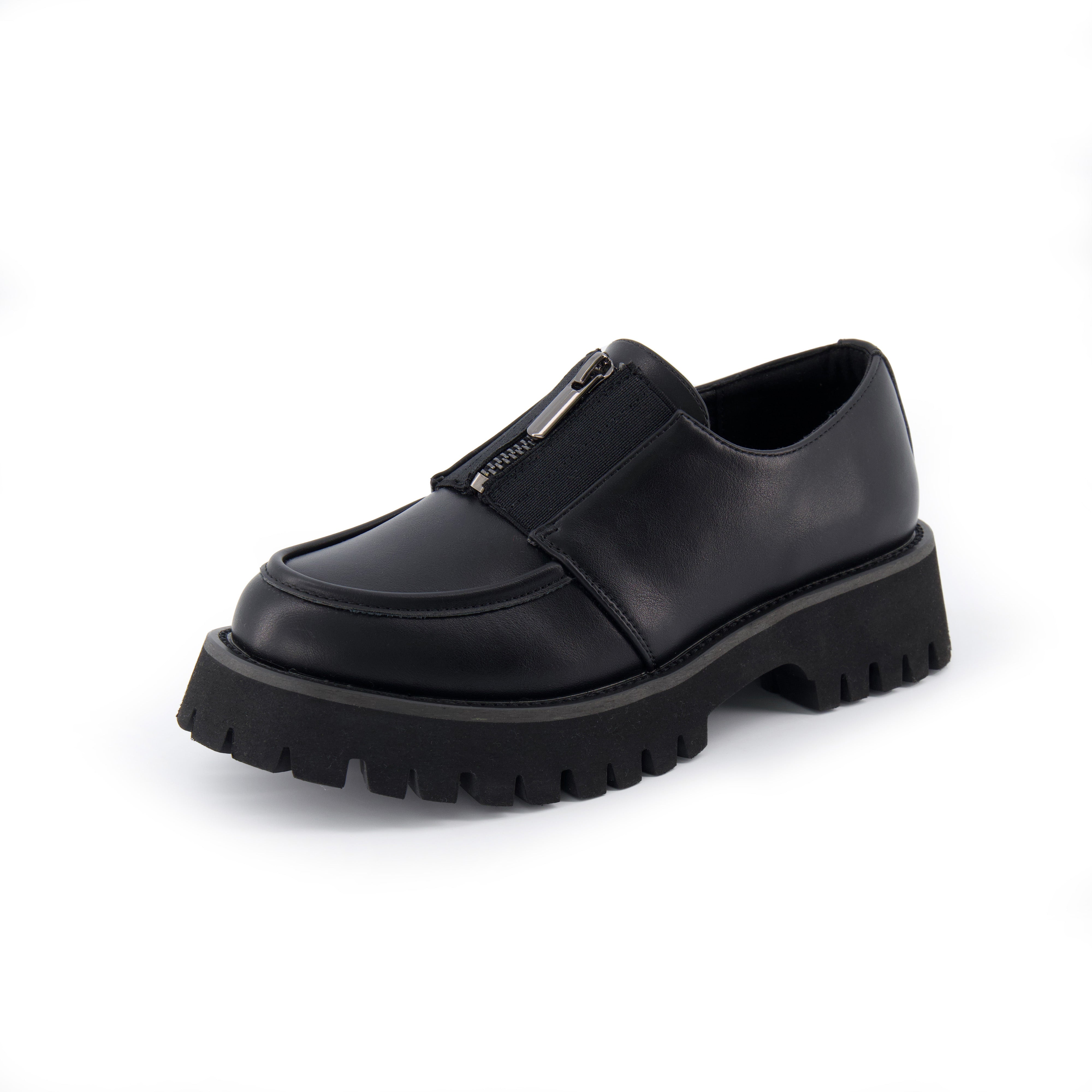 Dario Zipper Slip On Loafer Black