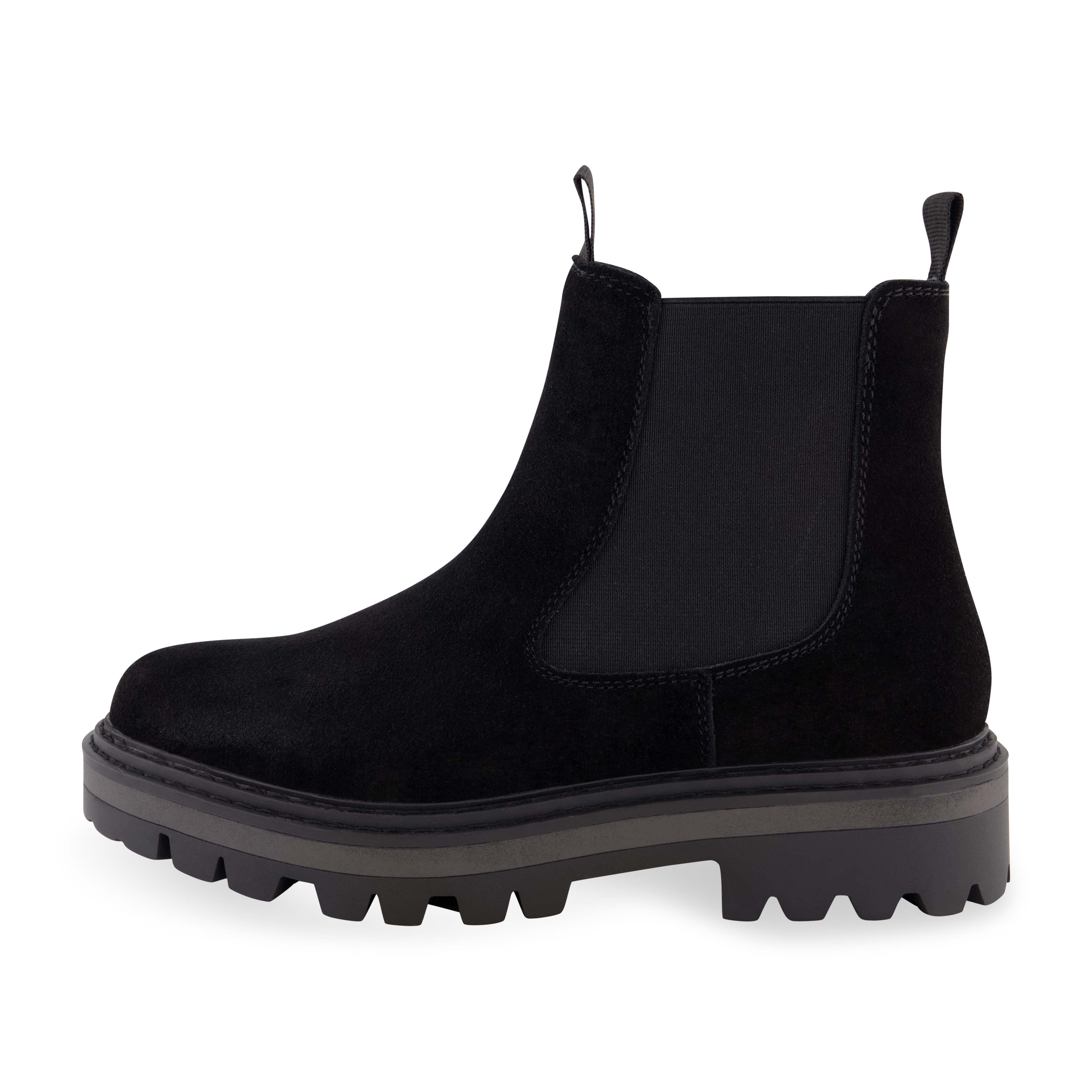 Derby Rugged Chelsea Boot Black Suede