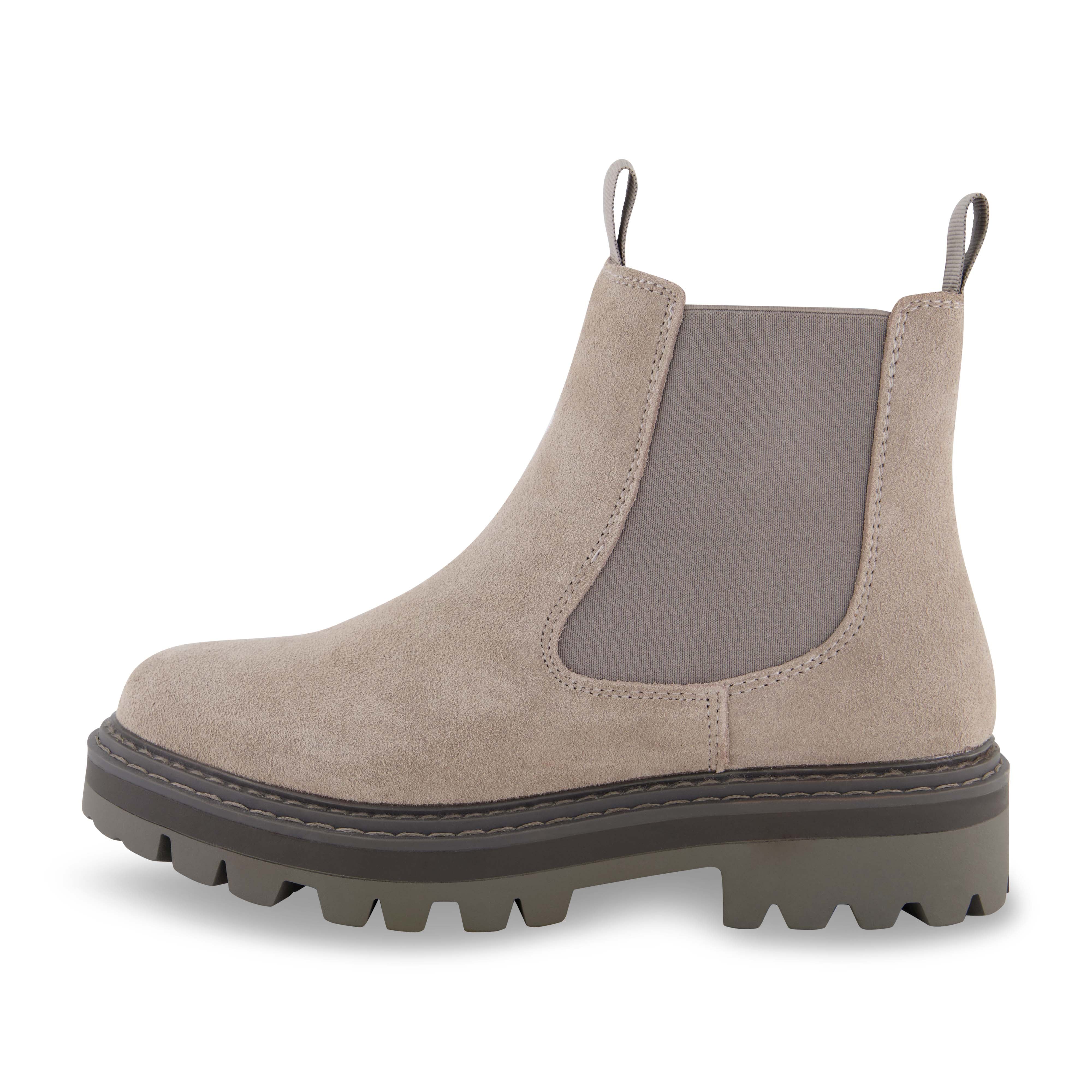 Derby Rugged Chelsea Boot Grey Suede
