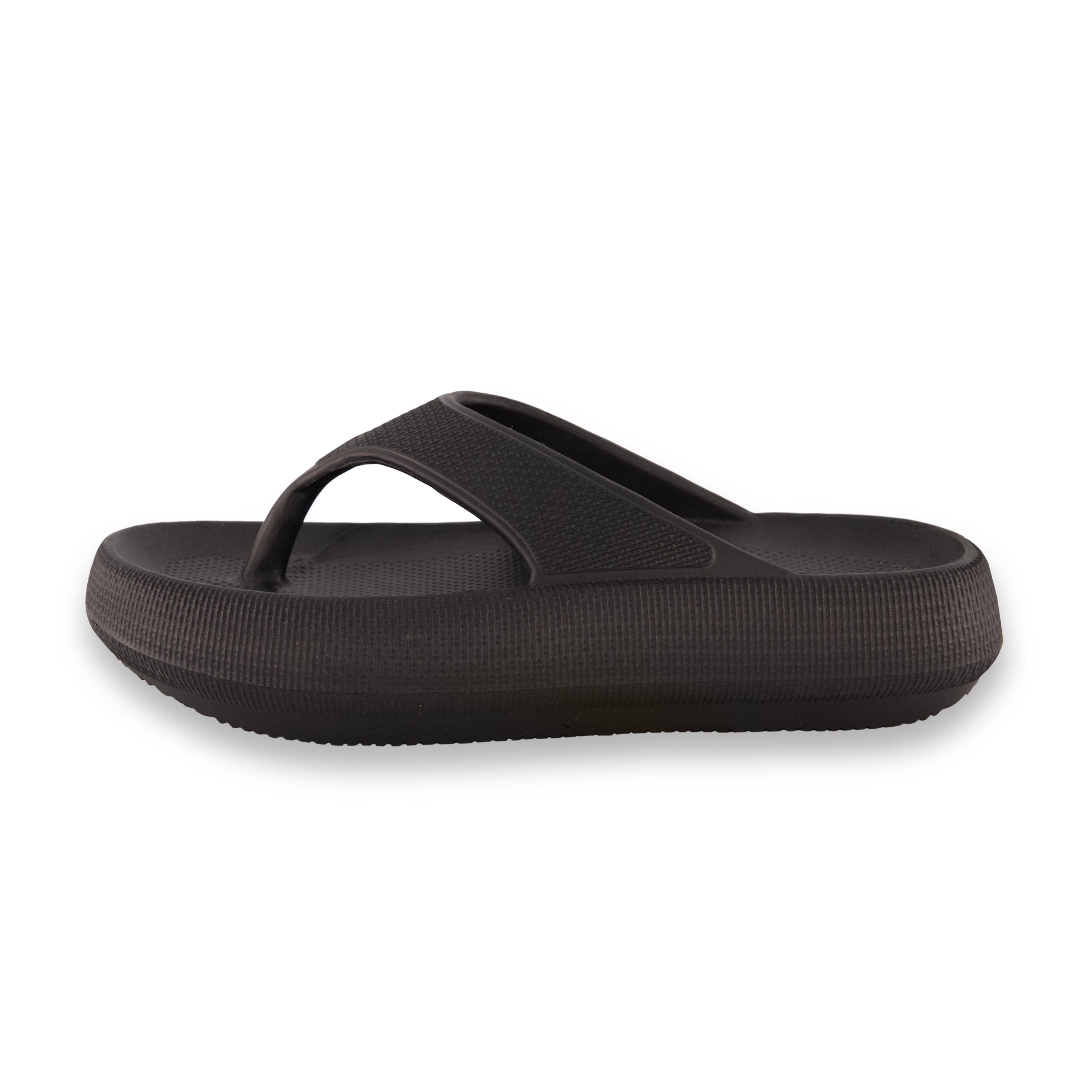 Fling Thong Cloud Slide Black