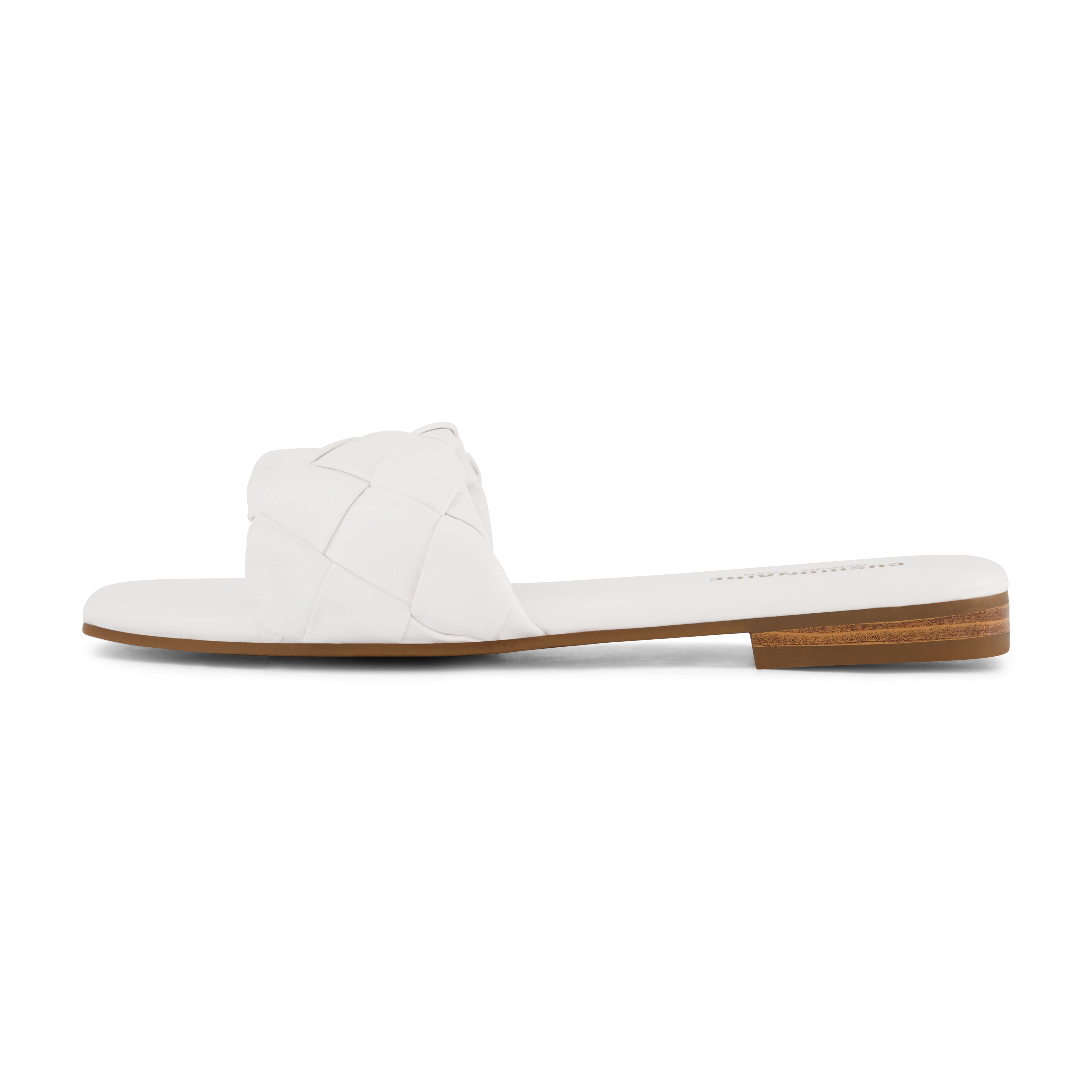 Franca Woven One Band Sandal White