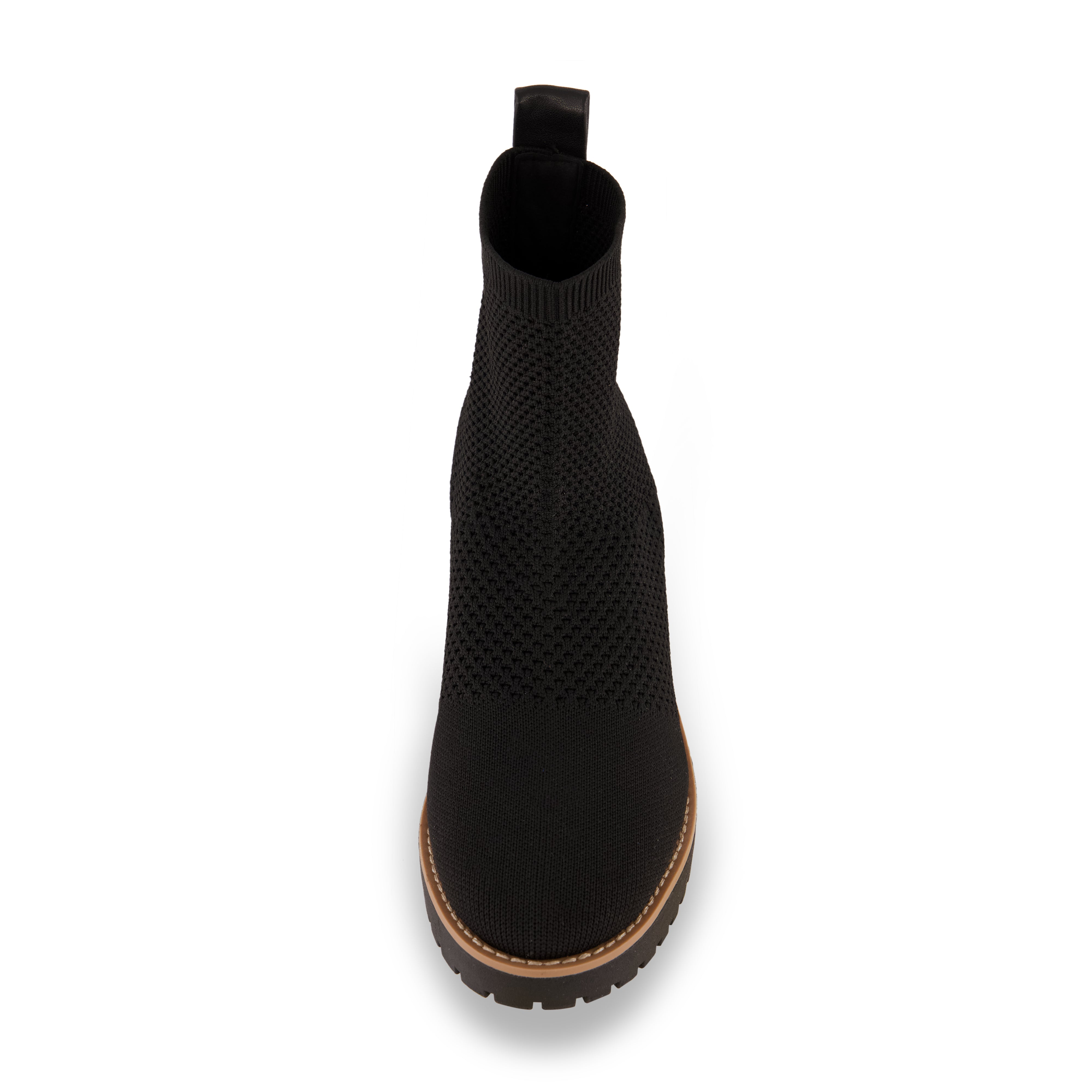 Iggy Knit Wedge Bootie Black