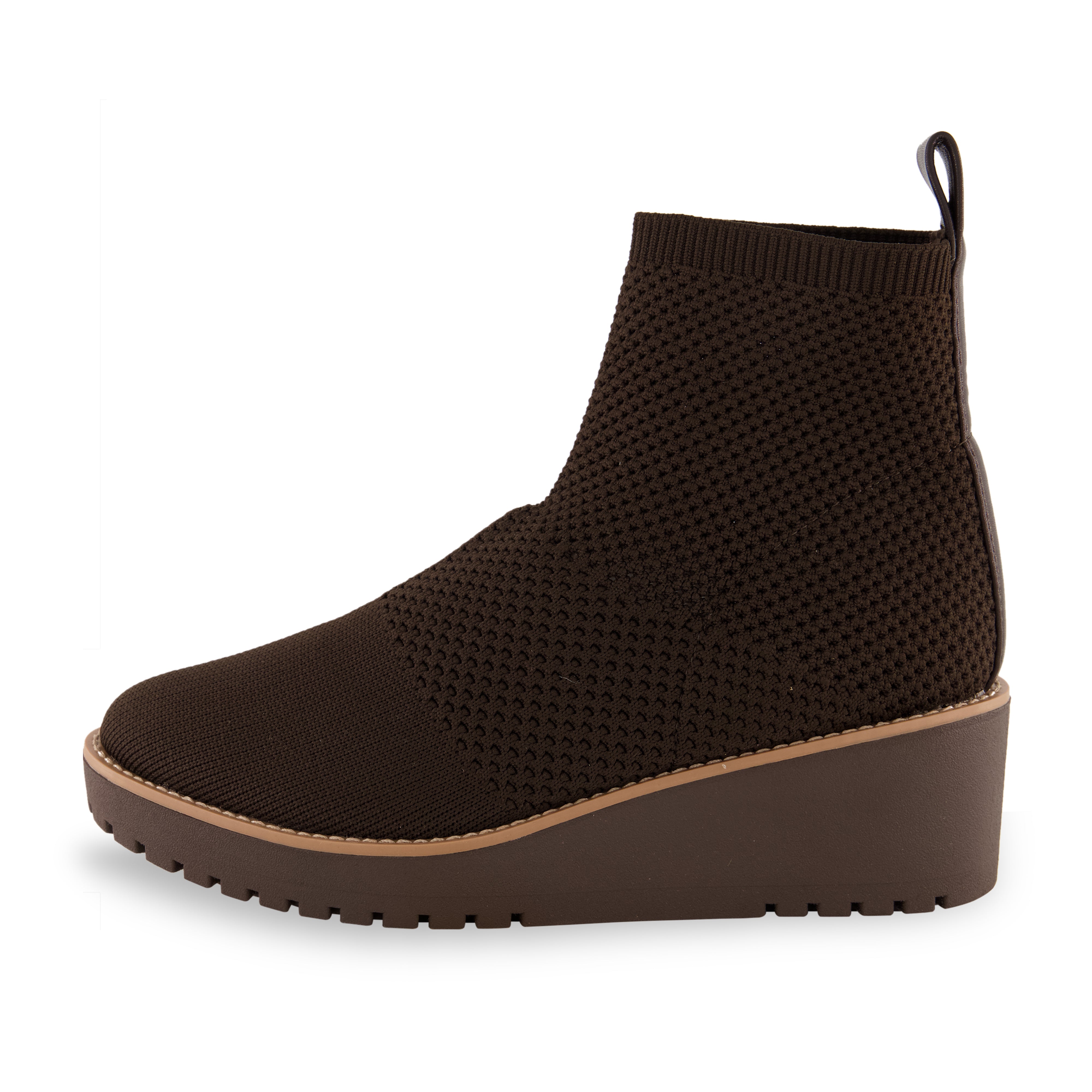 Iggy Knit Wedge Bootie Chocolate