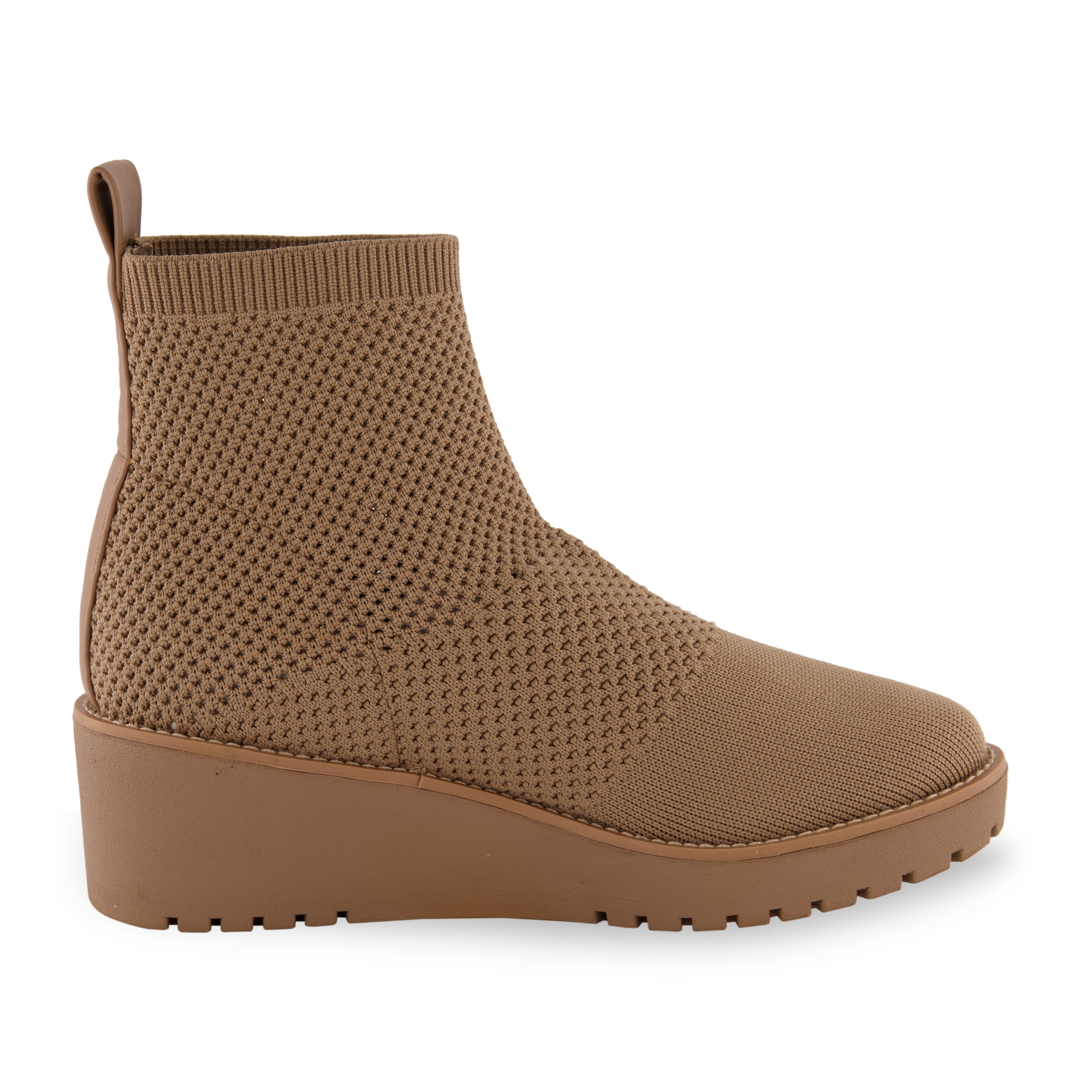Iggy Knit Wedge Bootie Taupe