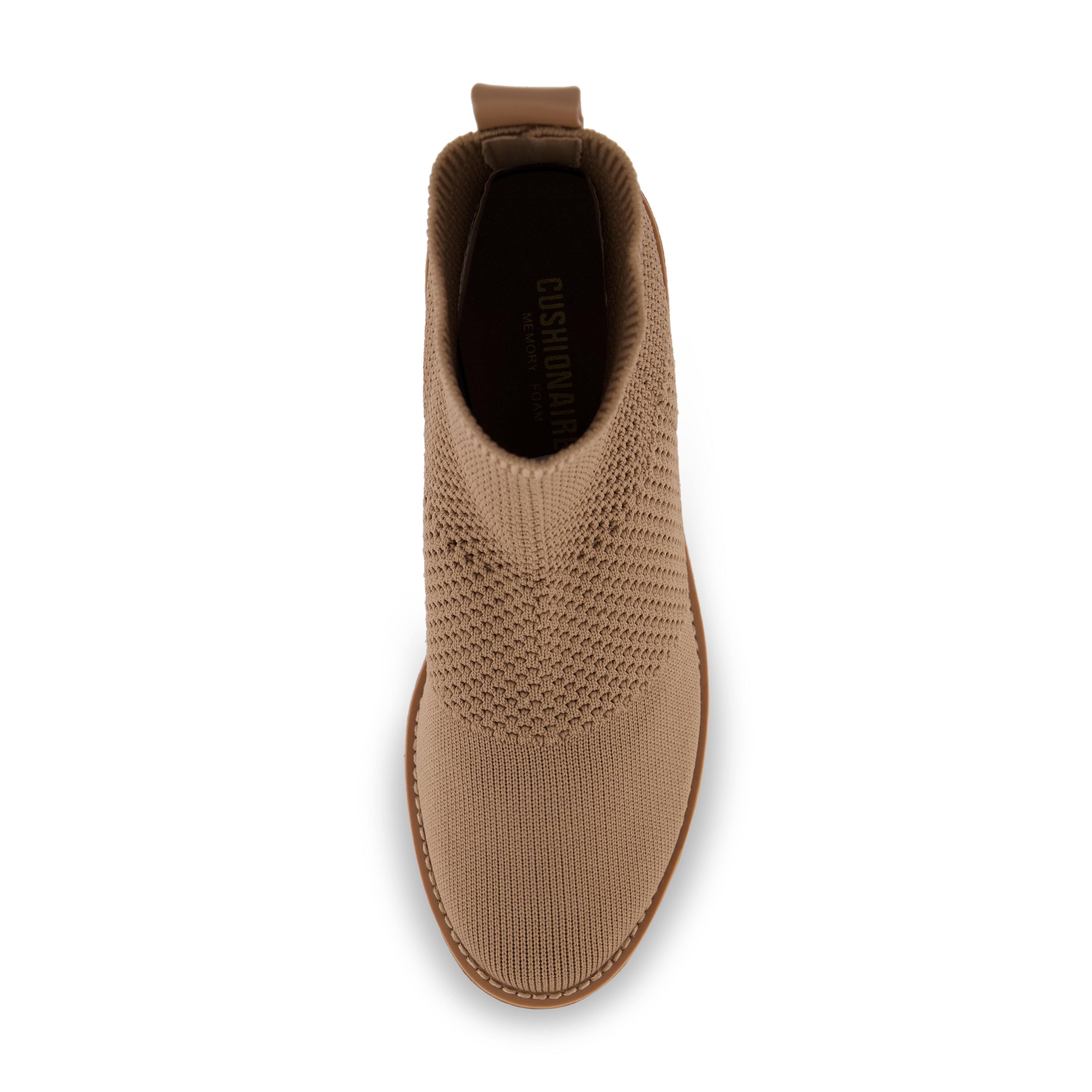 Iggy Knit Wedge Bootie Taupe