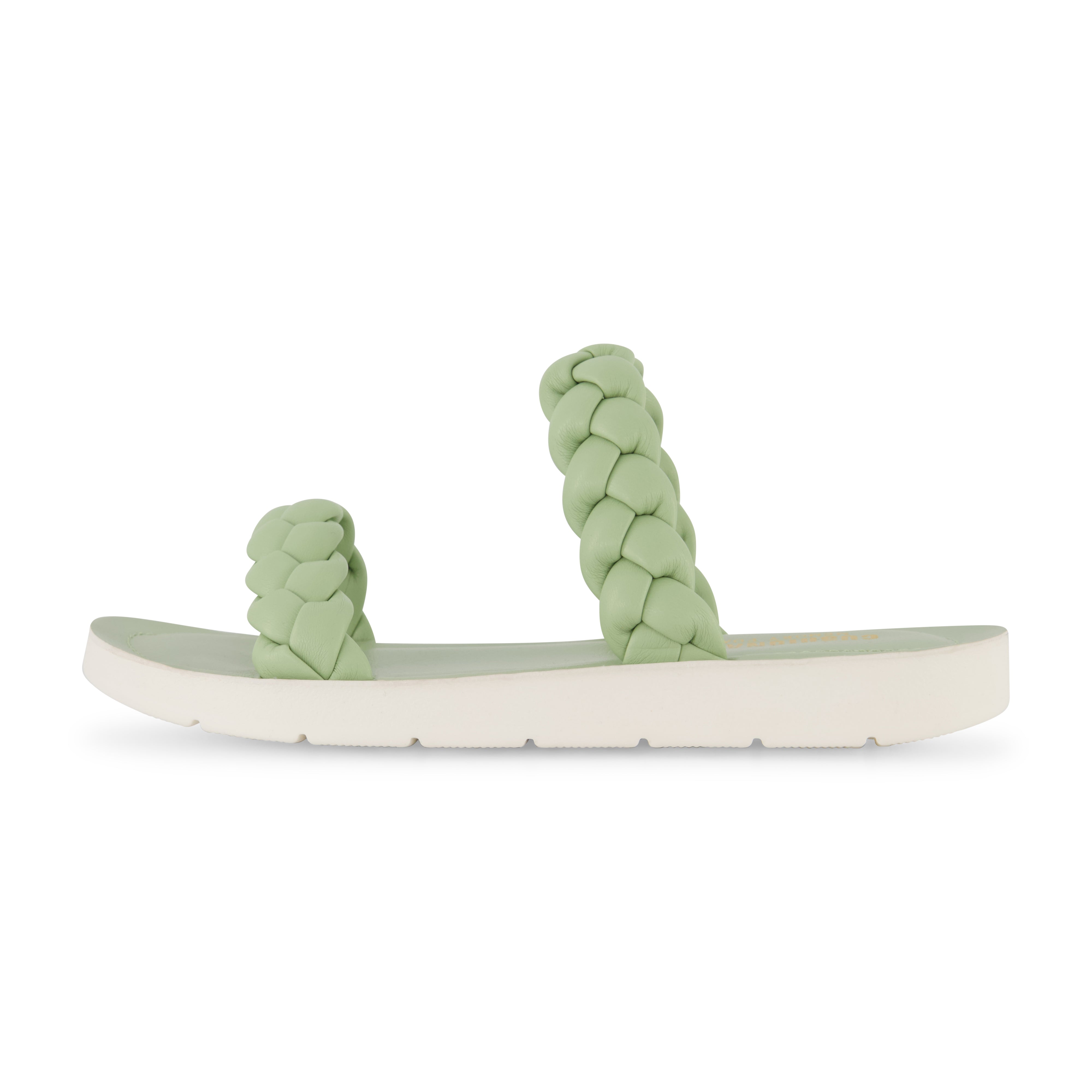 Isla Braided Two Band Sandal Mint