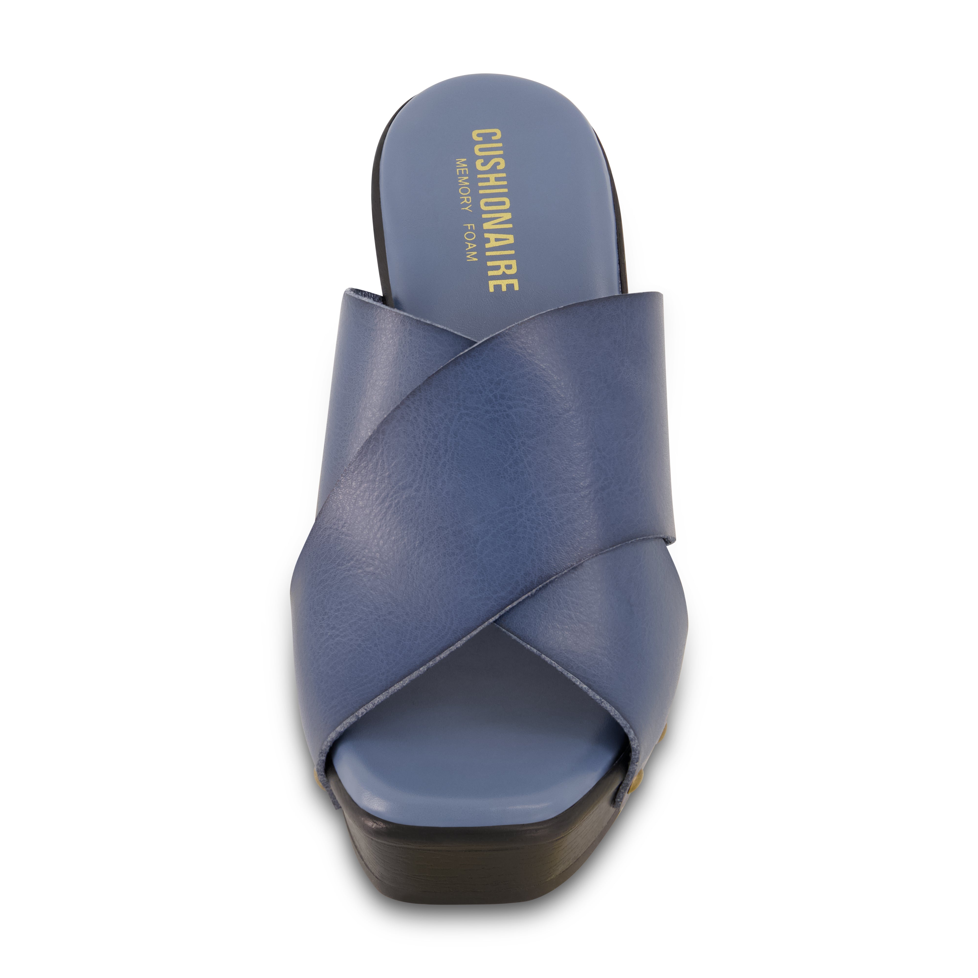 Kamari Studded Cross Band Clog Blue