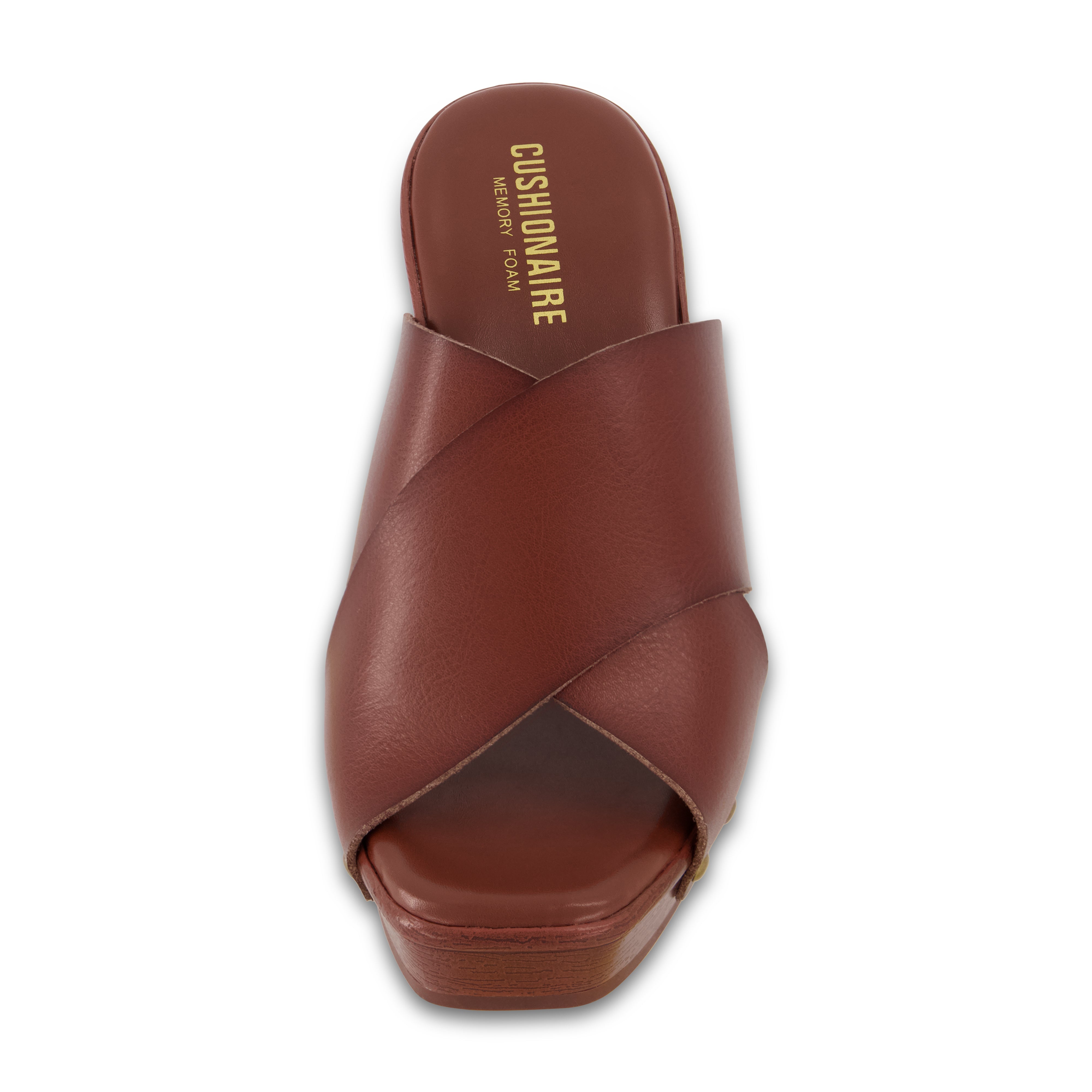 Kamari Studded Cross Band Clog Brown