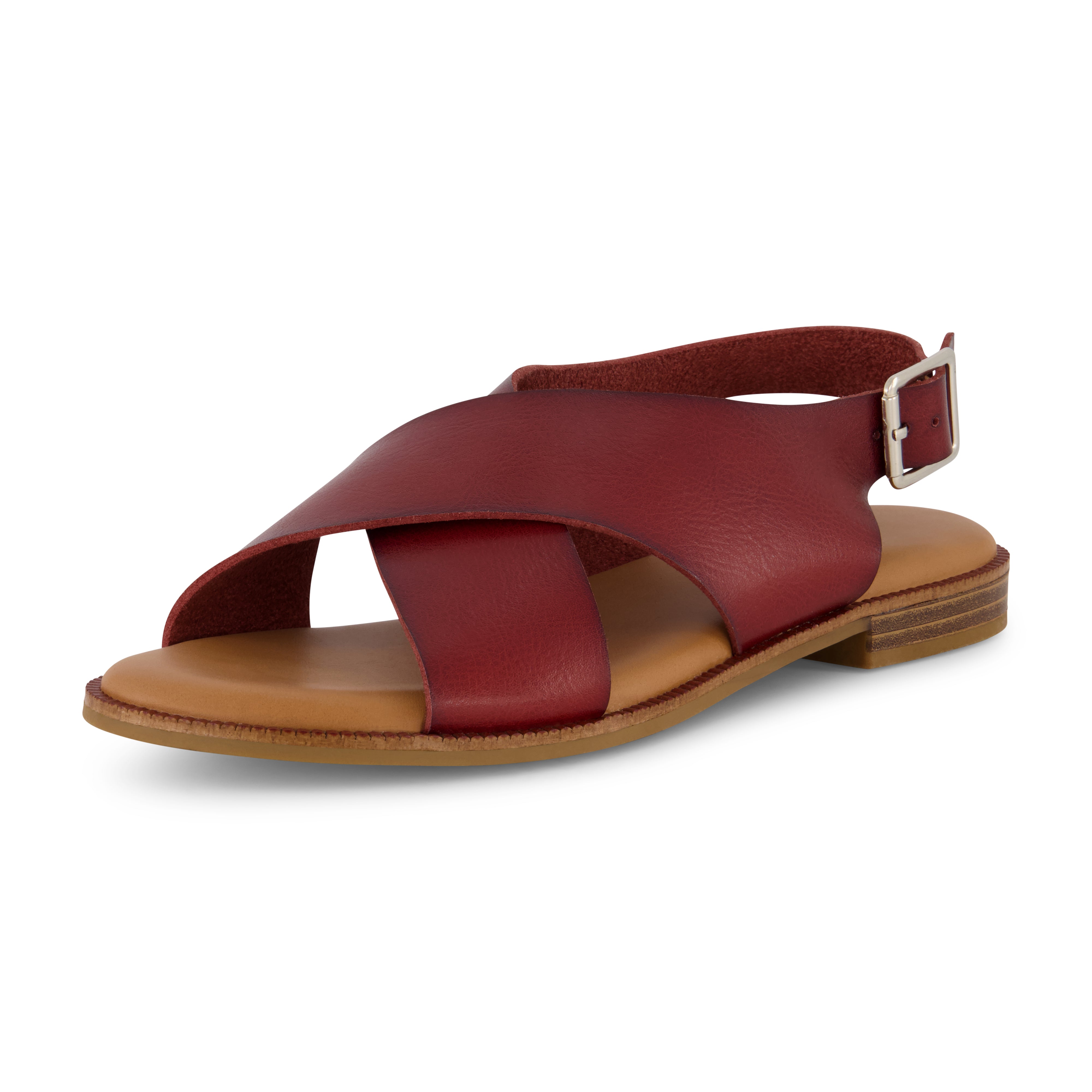 Lake Cross Band Sandal Cognac